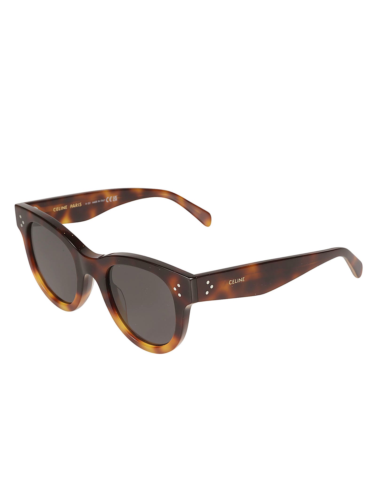 Shop Celine Geometric Sunglasses In Black