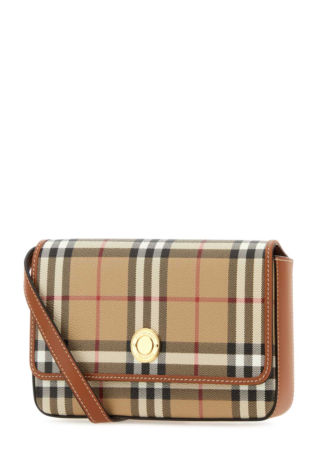 Shop Burberry Printed Canvas Hampshire Crossbody Bag In Archivebeige
