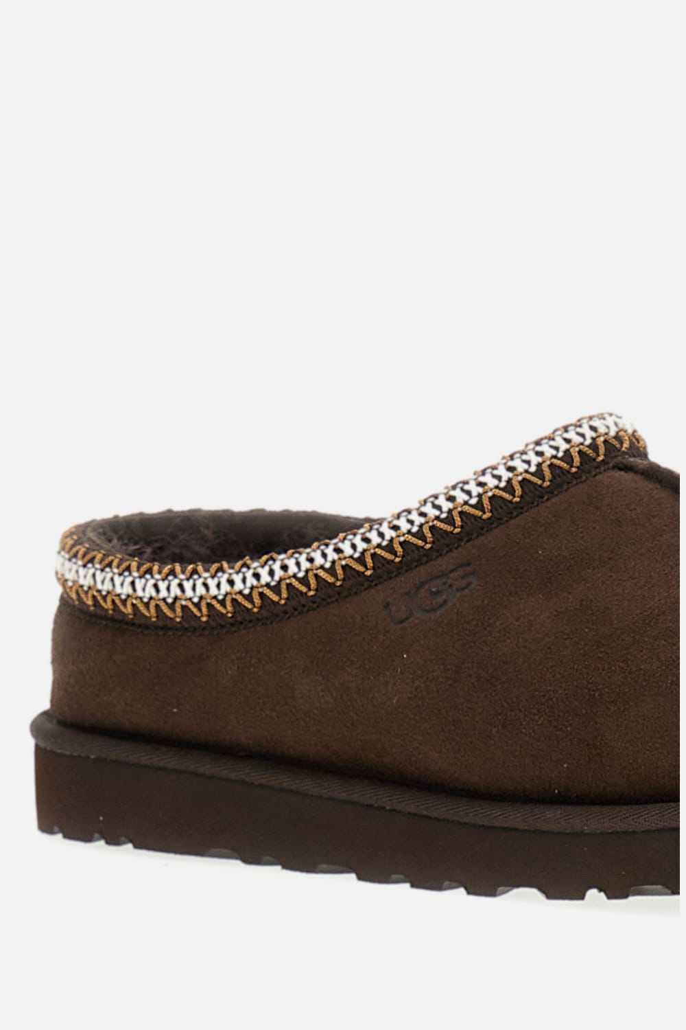 Ugg Suede Leather Slip-on Slipper With Plush Interior In Brown