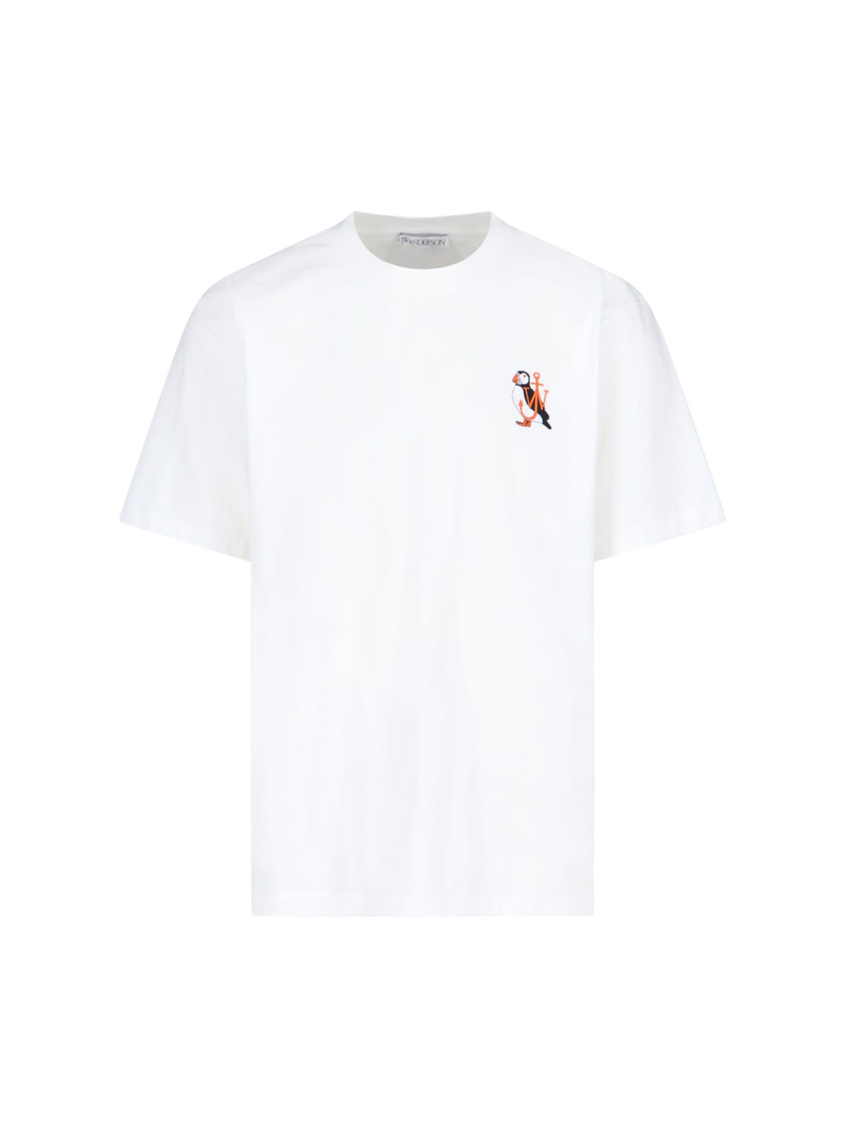 Shop Jw Anderson Puffin T-shirt In White