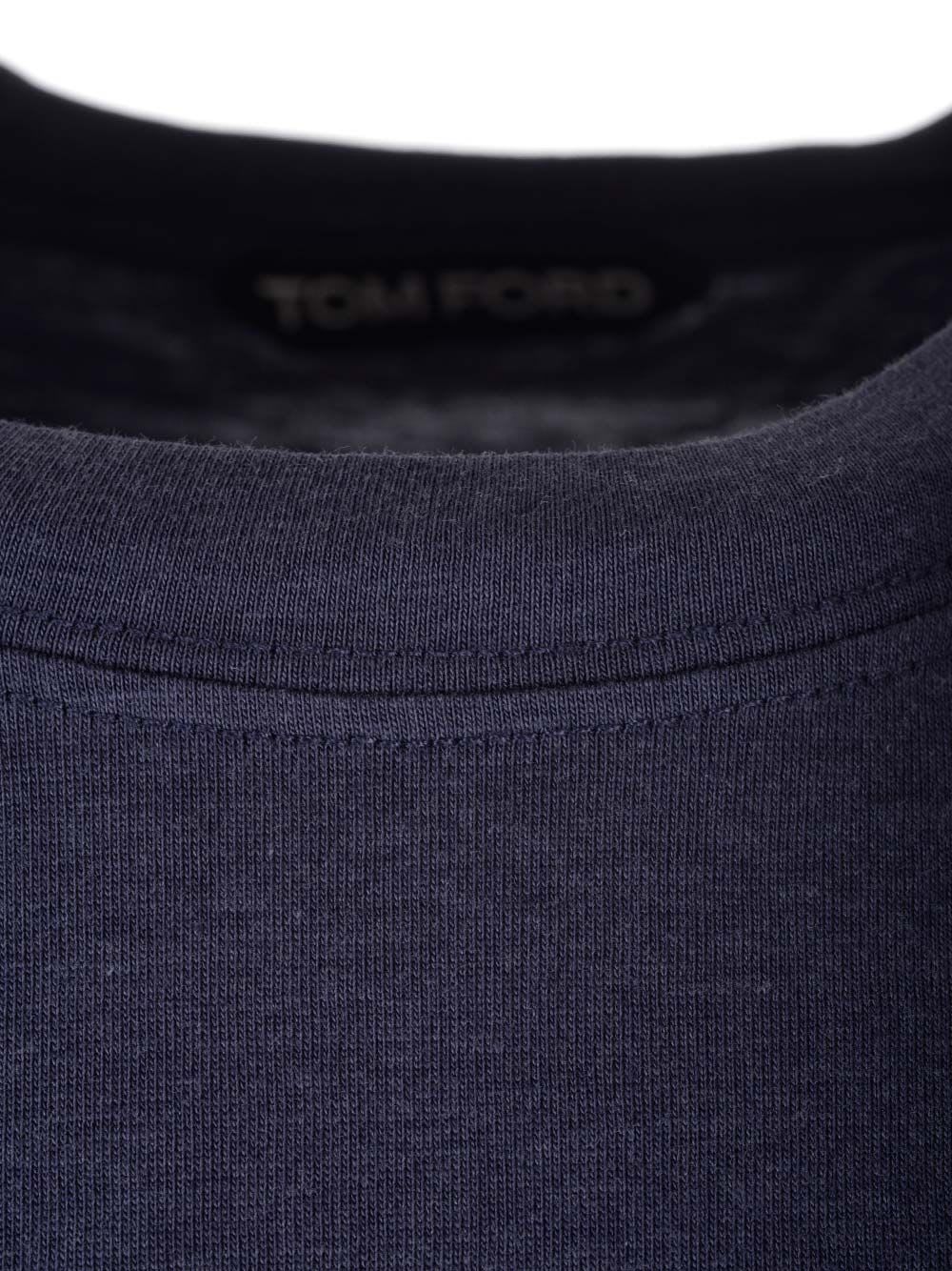 Shop Tom Ford Crew Neck T-shirt In Blue