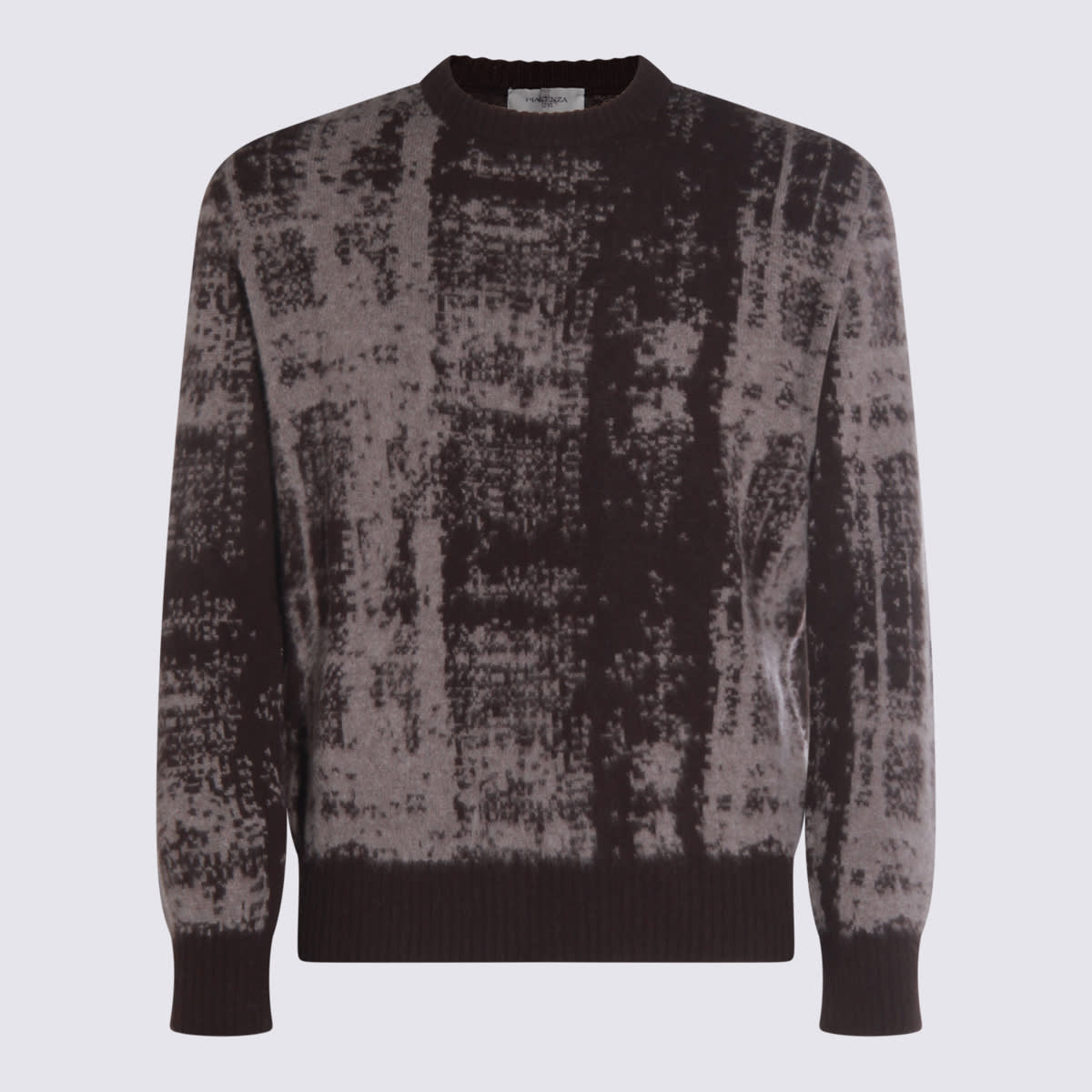 Piacenza Cashmere Brown Wool Knitwear In Gray