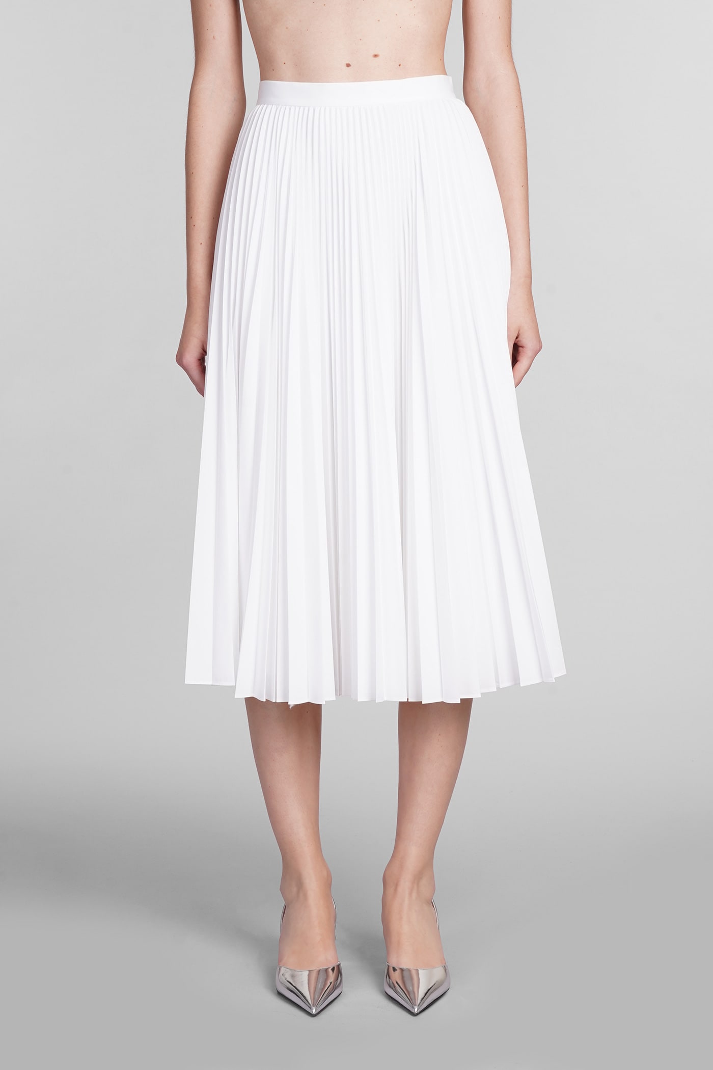 Skirt In White Polyester
