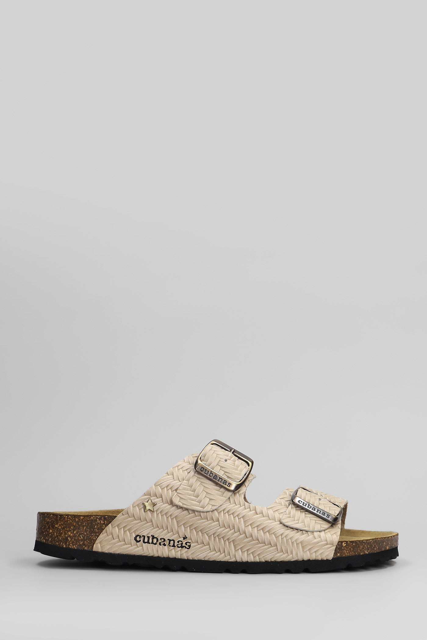 Amalia Flats In Beige Leather