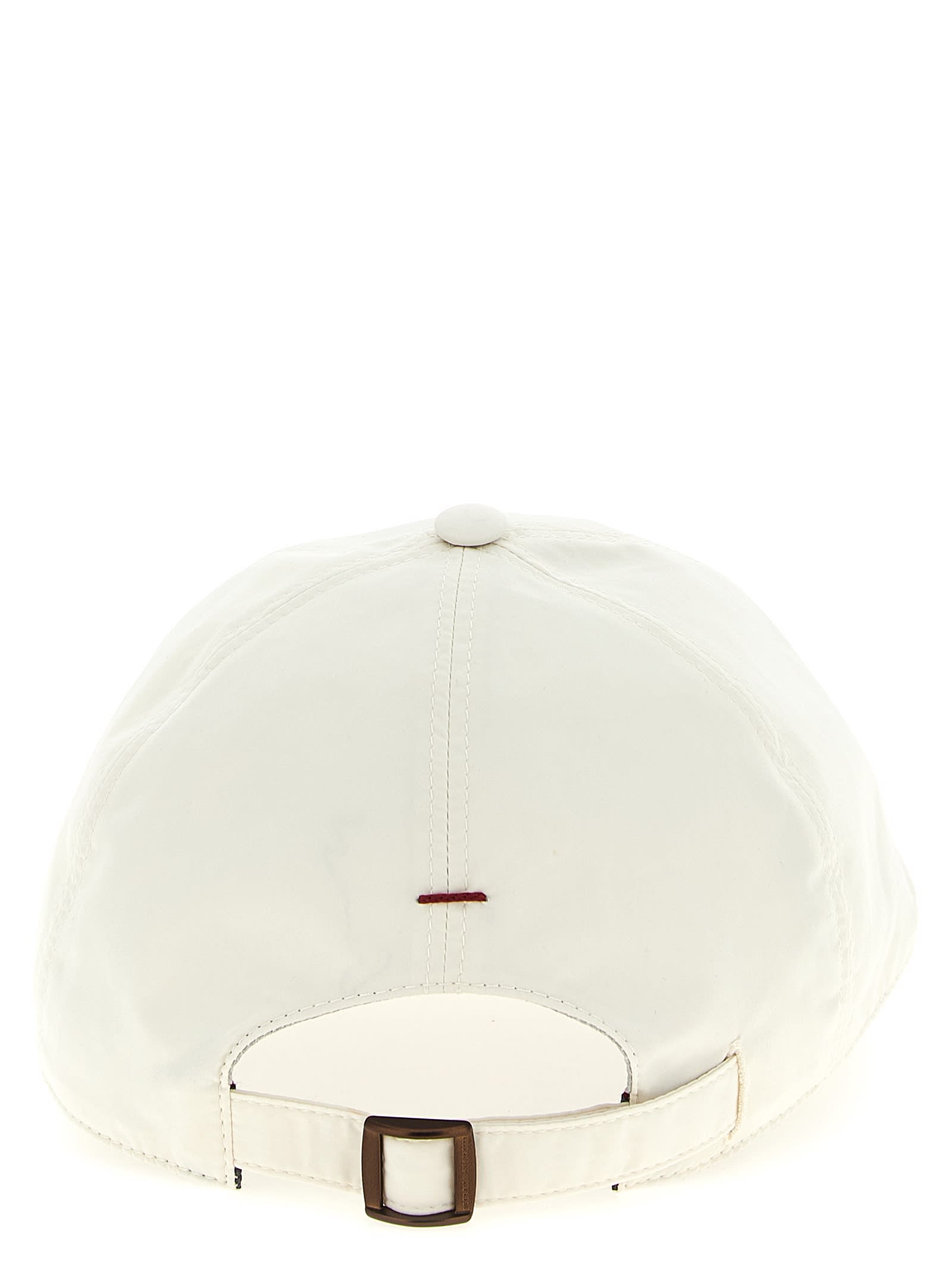 Brunello Cucinelli Logo Embroidery Cap In White