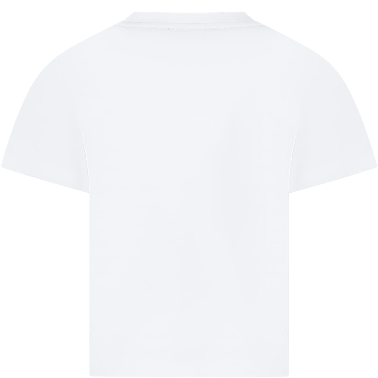 Shop Burberry White T-shirt For Boy With Print