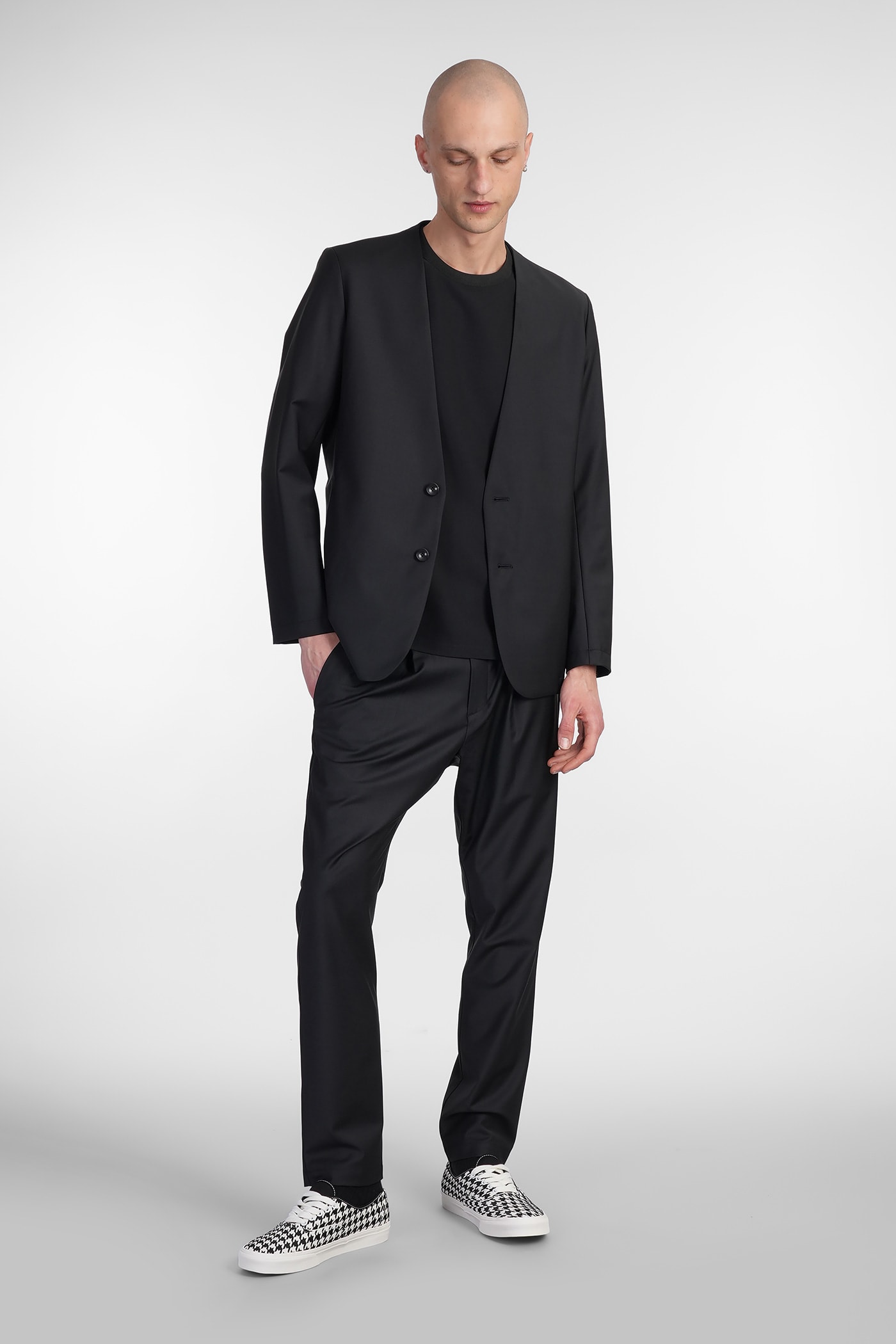Attachment Pants In Black Polyamide Polyester In Black