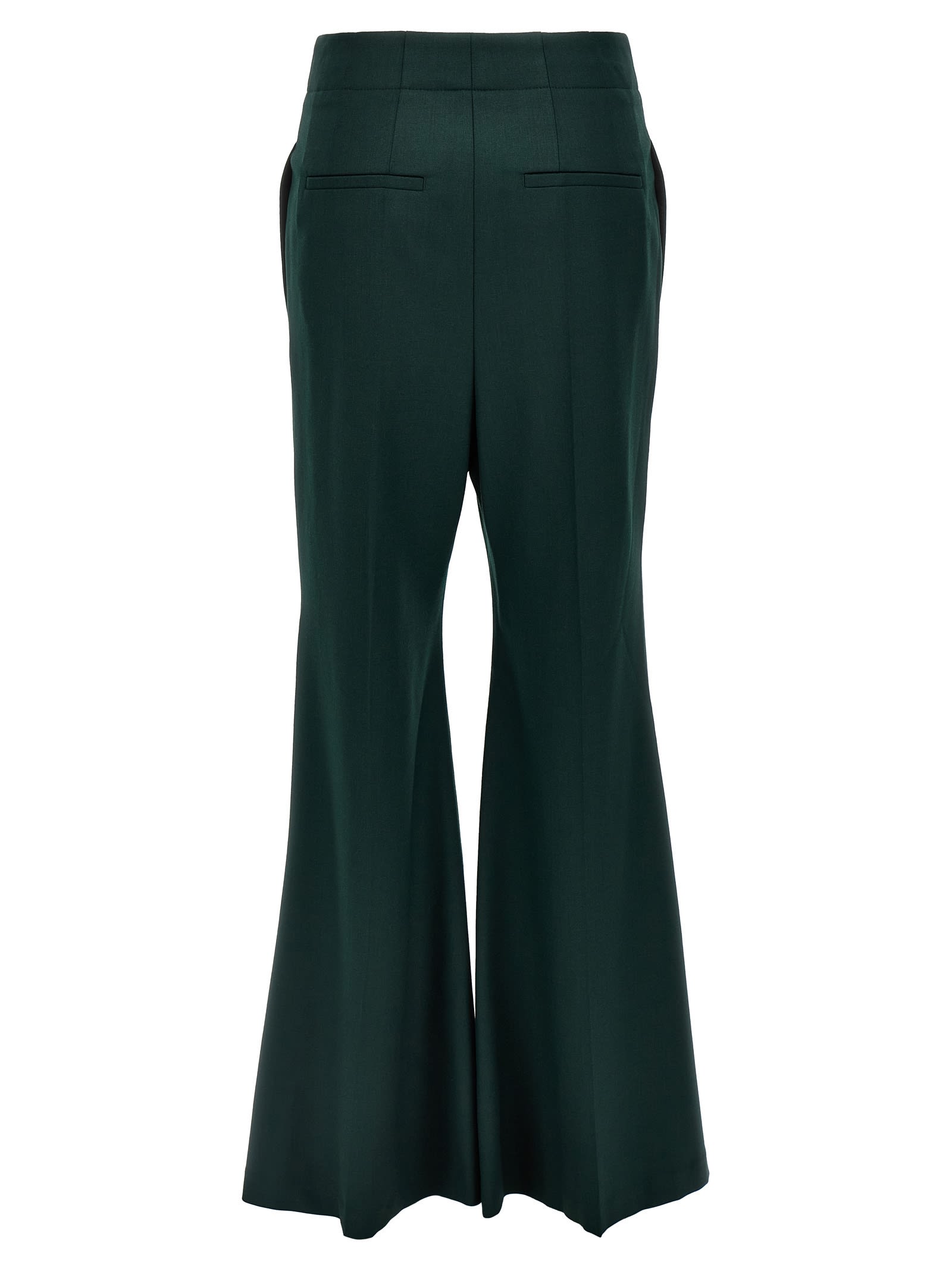 Victoria Beckham Wide-leg Trousers In Green