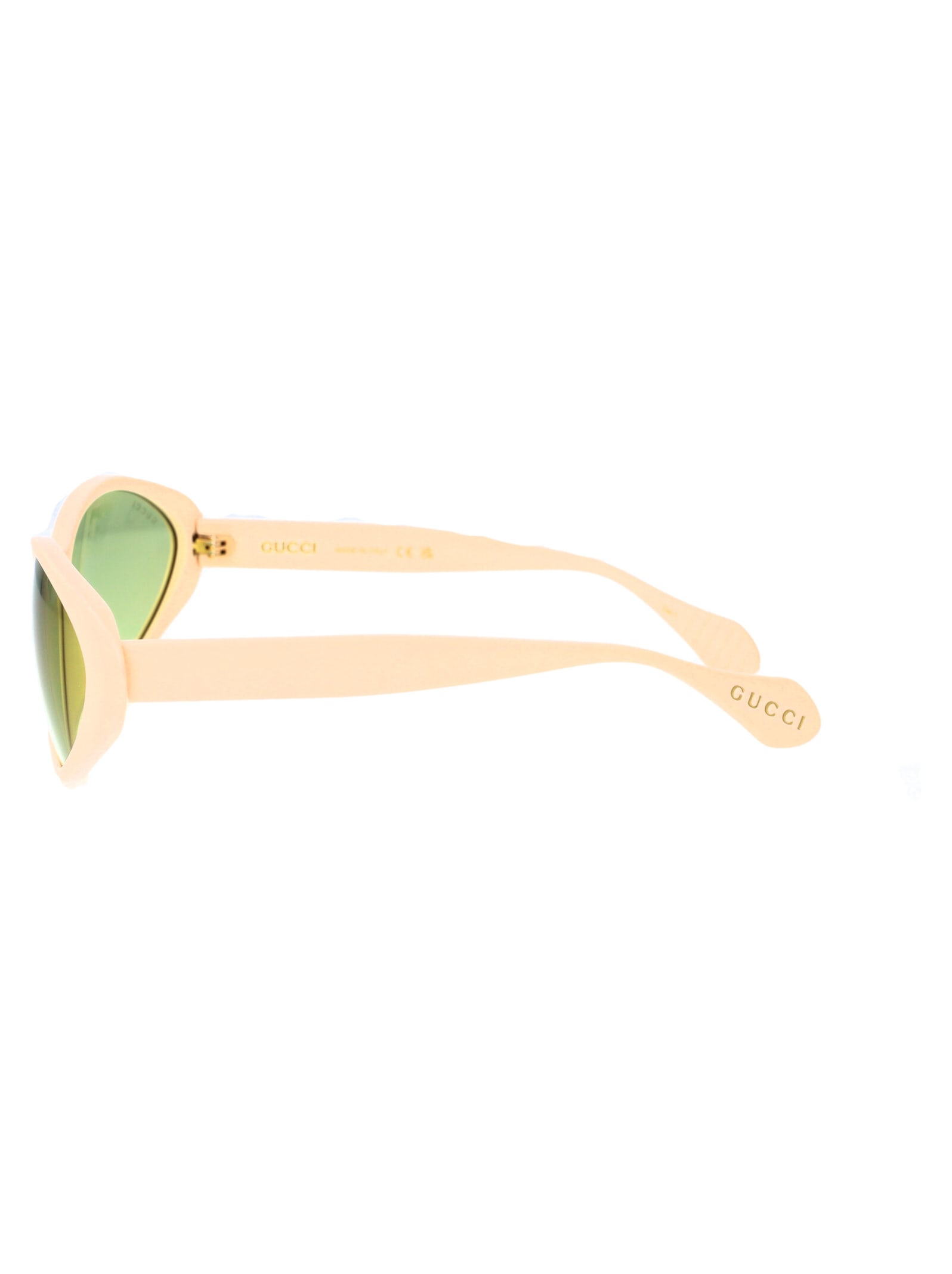 Gucci Cat Eye Sunglasses In 001 Ivory Ivory Green