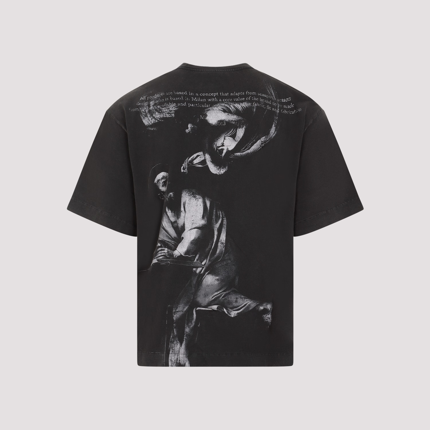 Shop Off-white Matthew Skate T-shirt In Black Grey