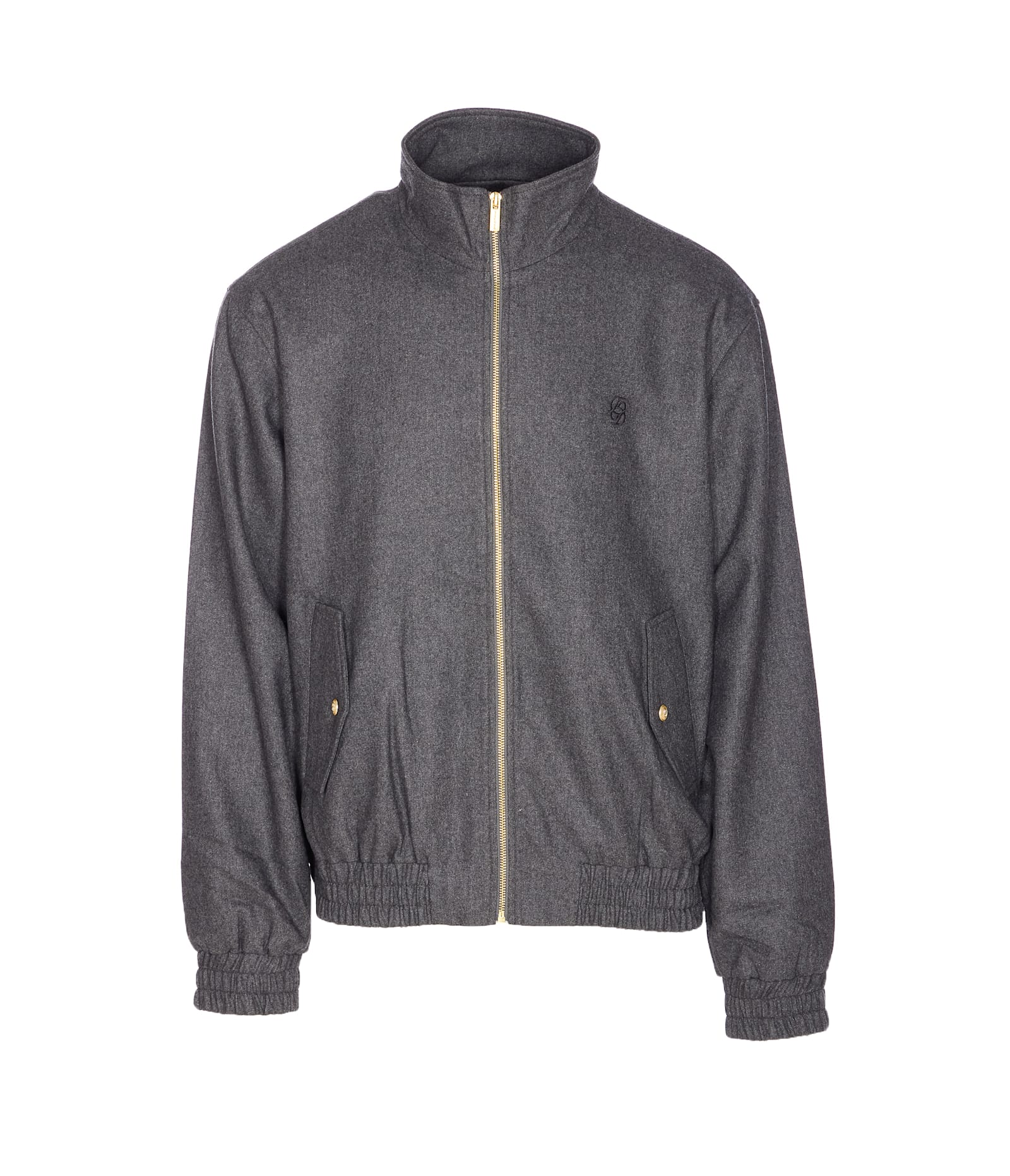 Drôle De Monsieur Grey Trackjacket With Frontal Zip Closure In Gray