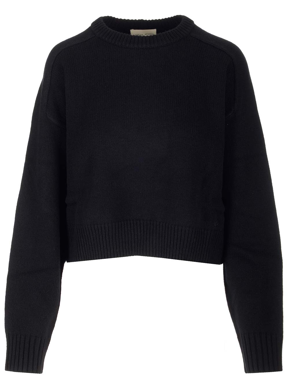 Shop Loulou Studio Boxy Fit Sweater In Black