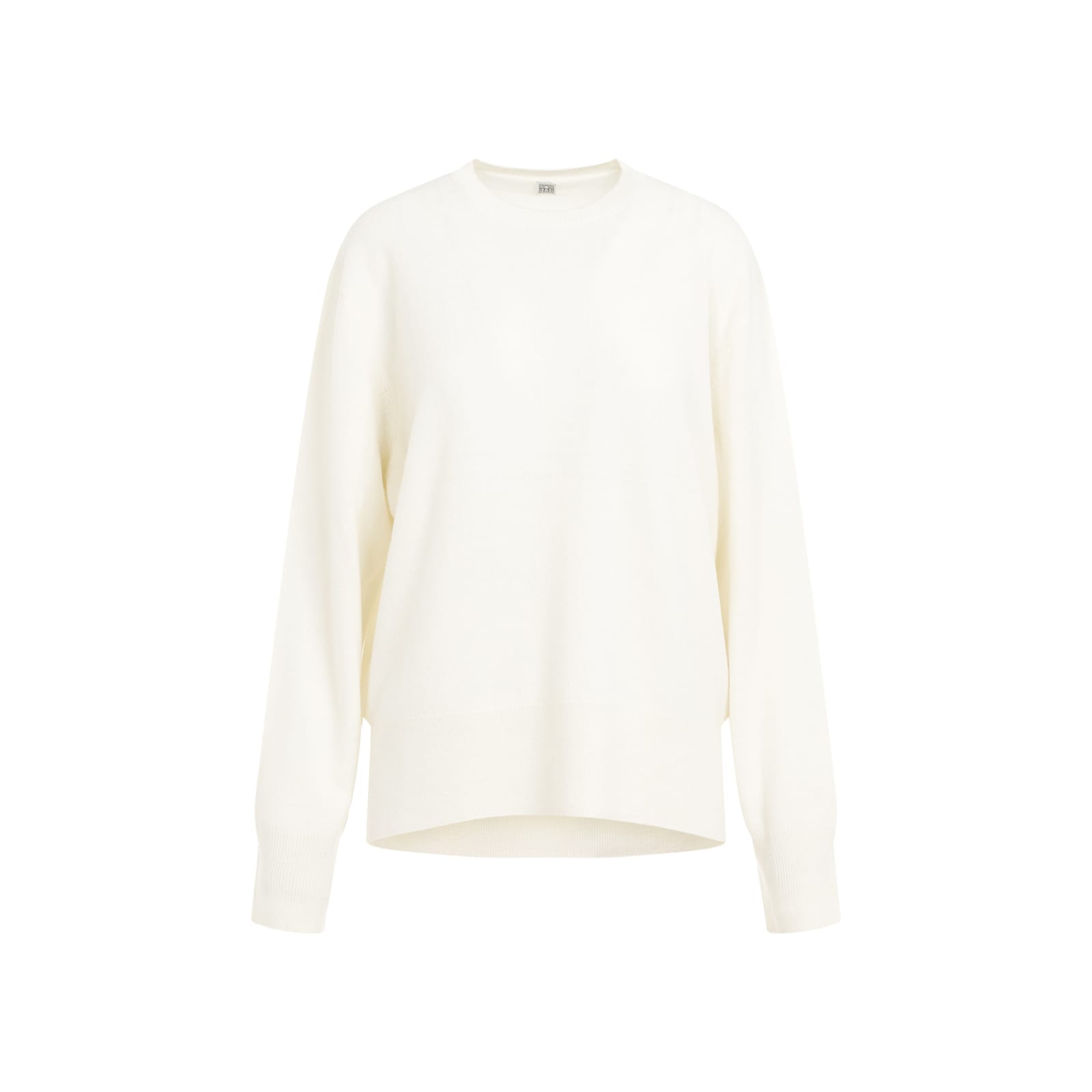 Shop Totême Crewneck Pullover In Meringue