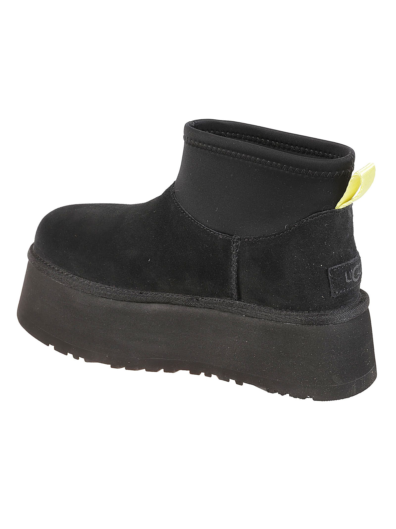 Ugg Black Suede Classic Mini Dipper Ankle Boots In Black