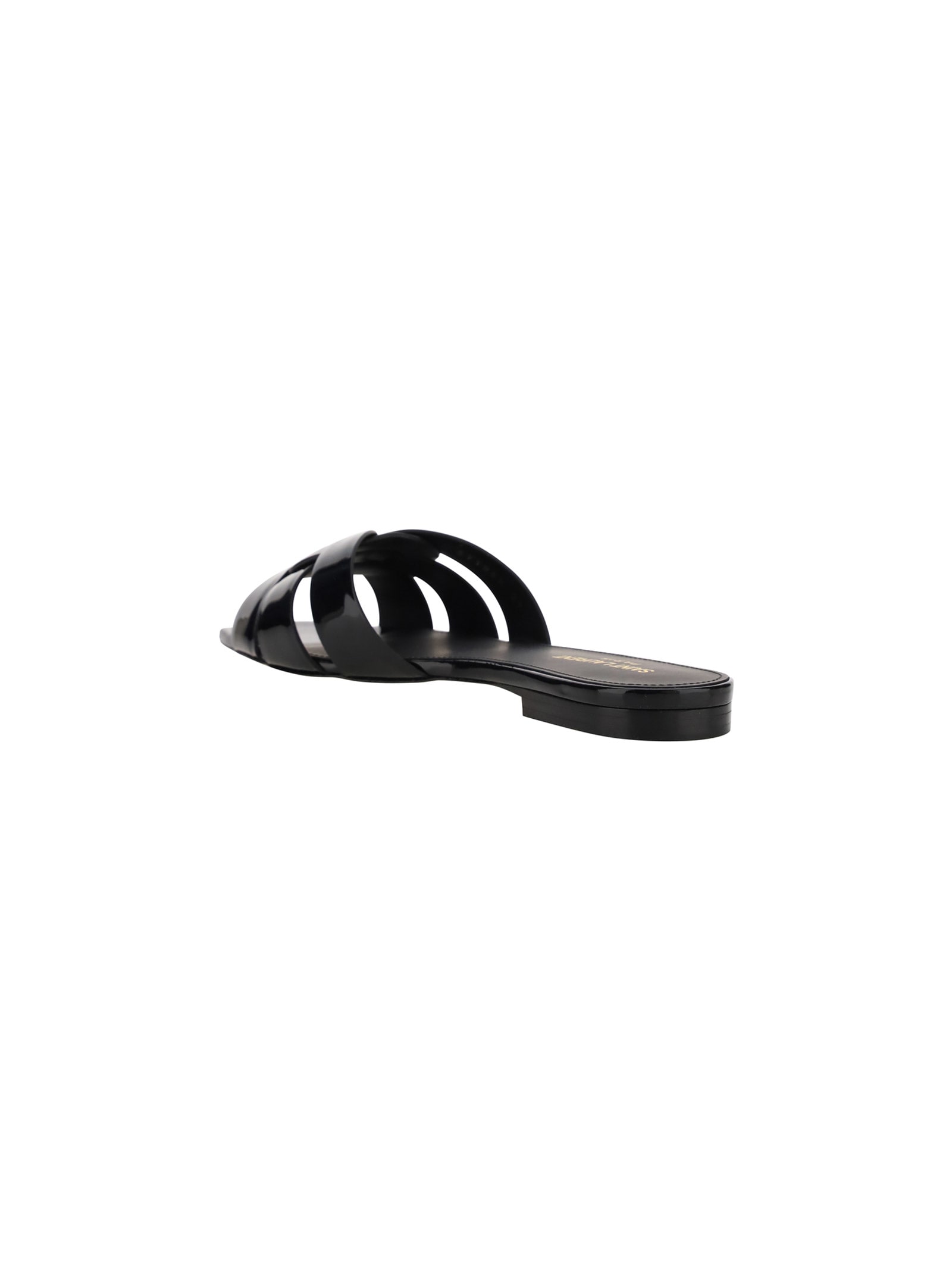 Shop Saint Laurent Tribute Sandal In Nero