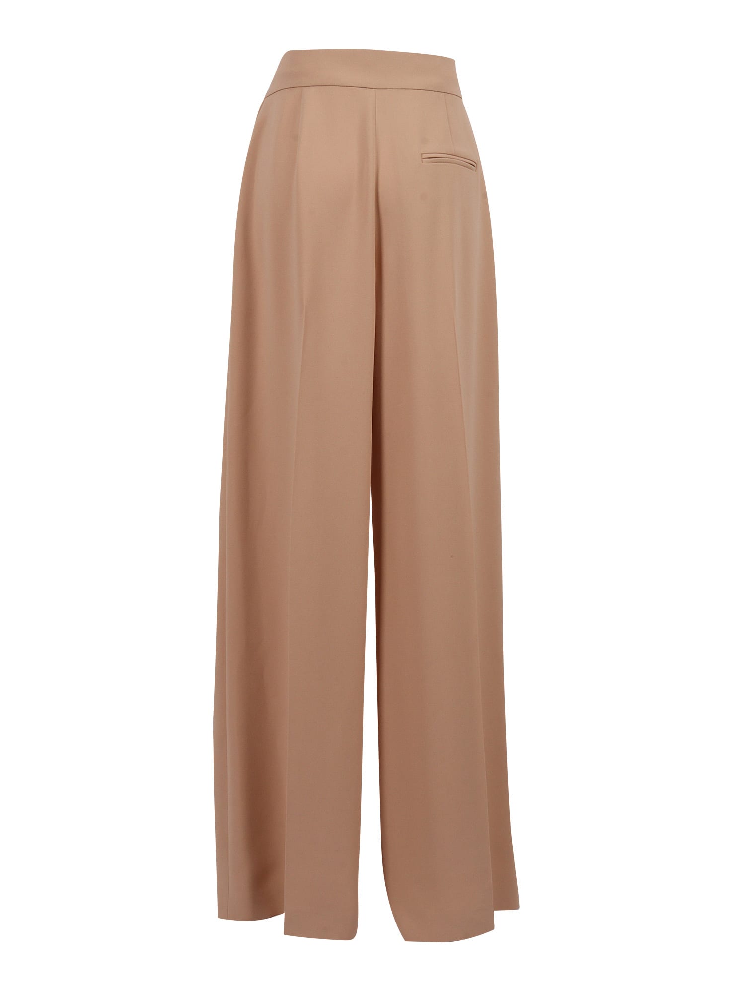 Alberta Ferretti High-waisted Wide-leg Trousers With Tailored Silhouette In Brown