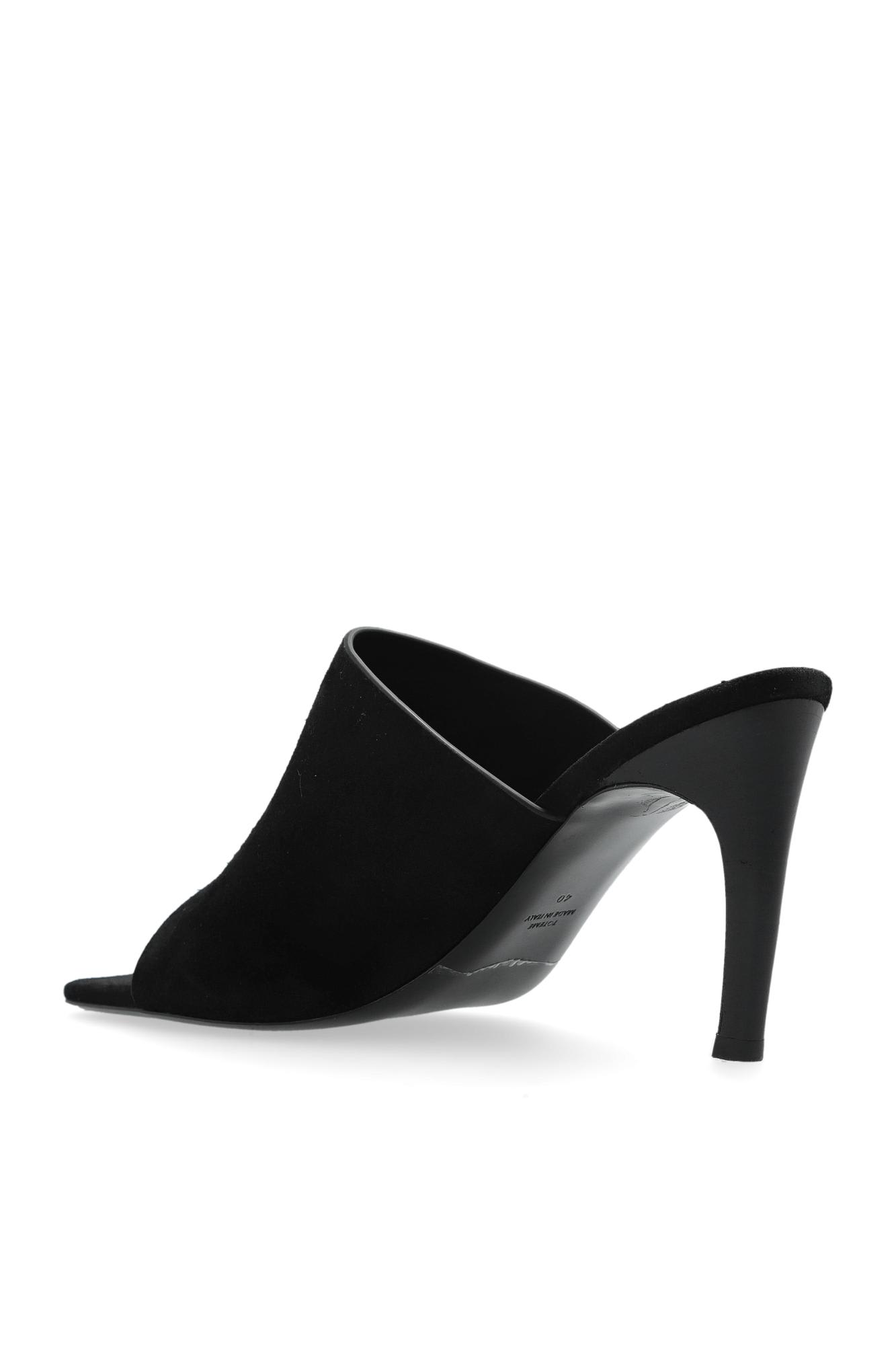 Totême Black Open Toe Heels In Black