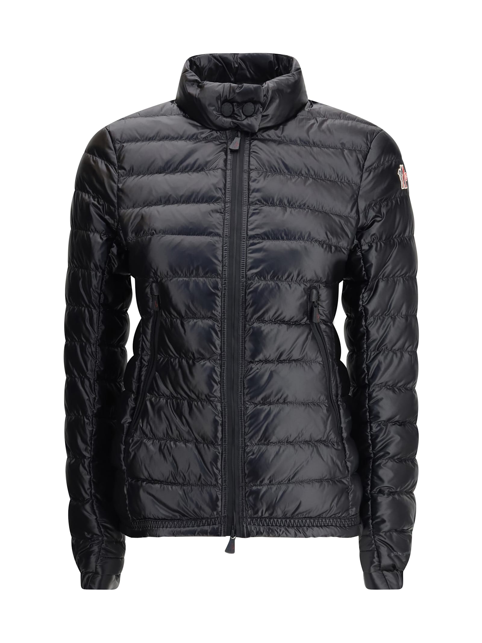 Moncler Quilted Down Coat In Black