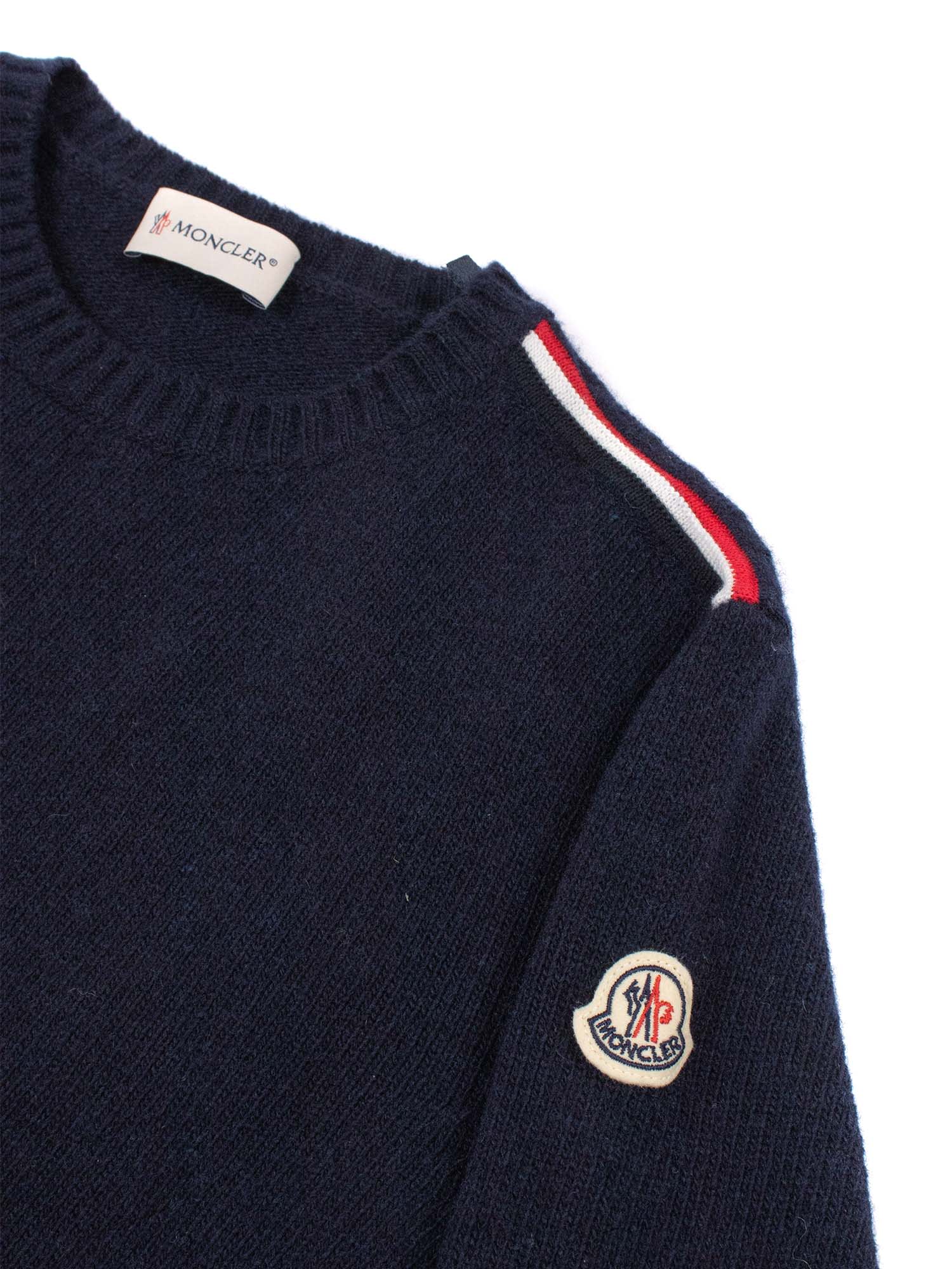 Moncler Crew Neck In Blue
