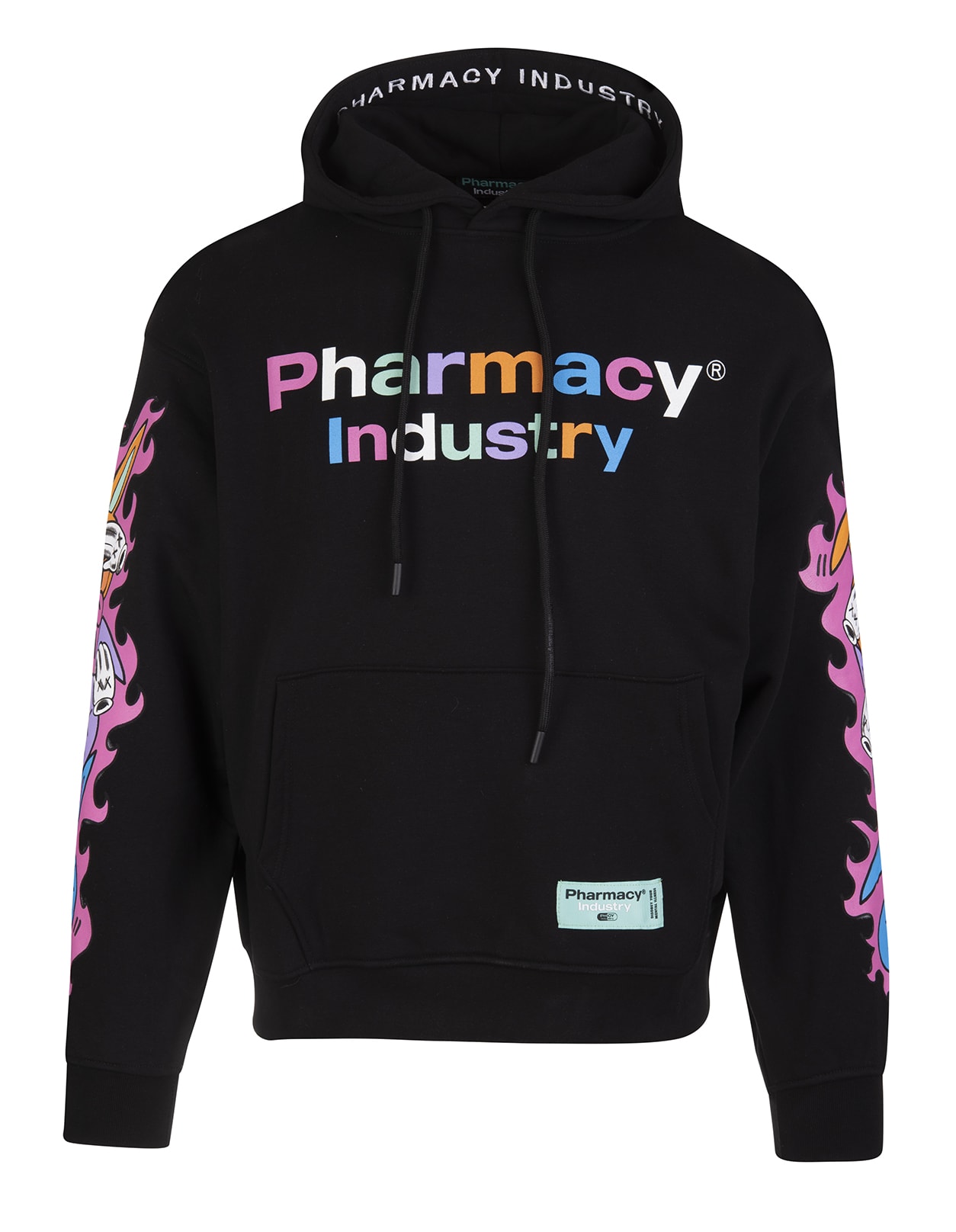 Pharmacy Industry Woman Black Hoodie With Graphic Print