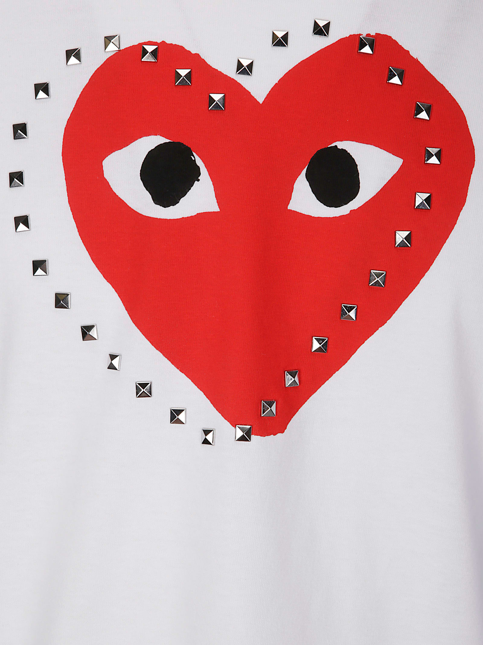 Comme Des Garçons Play Graphic Print Crew Neck Short Sleeves T-shirt