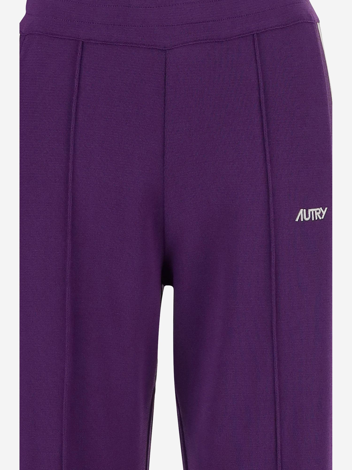 Shop Autry Viscose Blend Logo Pants In Knit Anemon