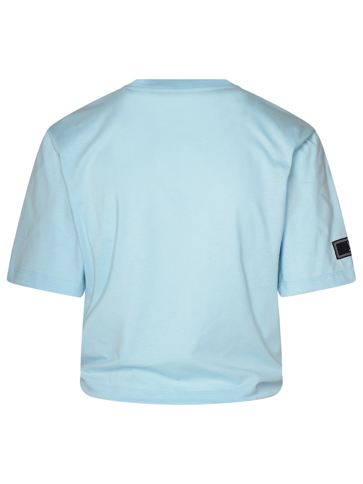 Shop Versace Light Blue Cotton T-shirt