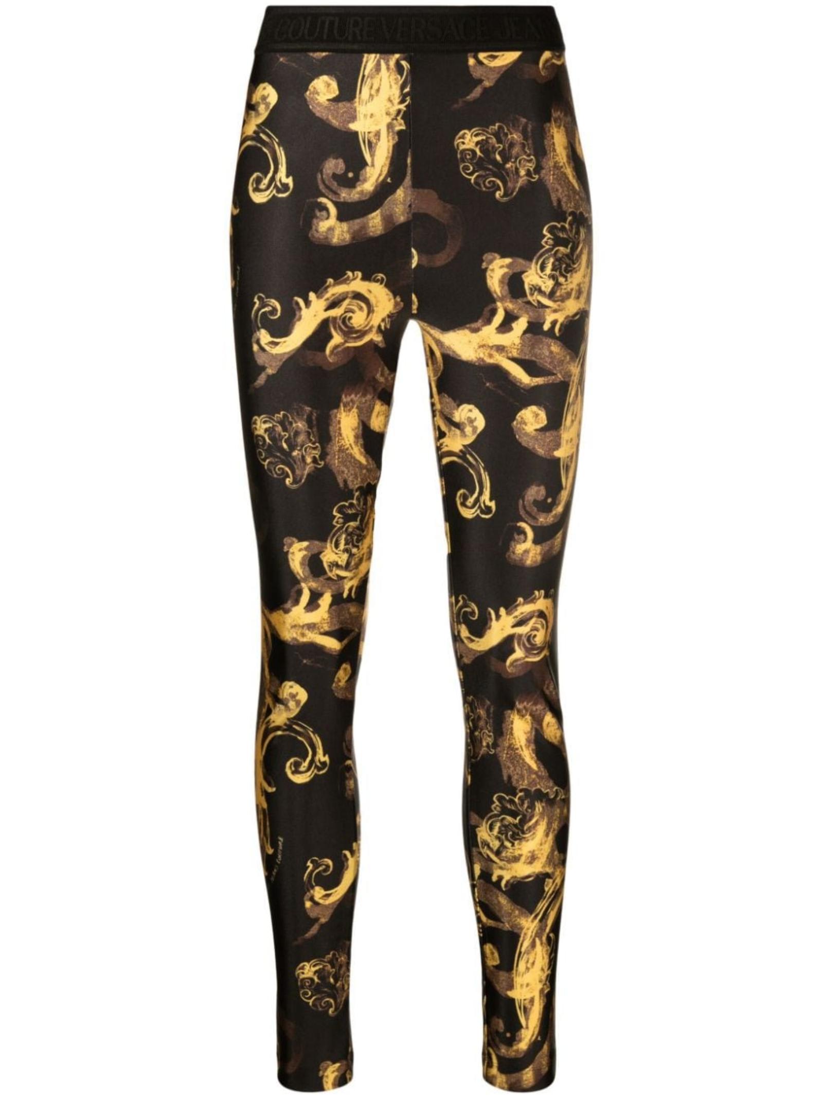 Shop Versace Jeans Couture Leggings In Black