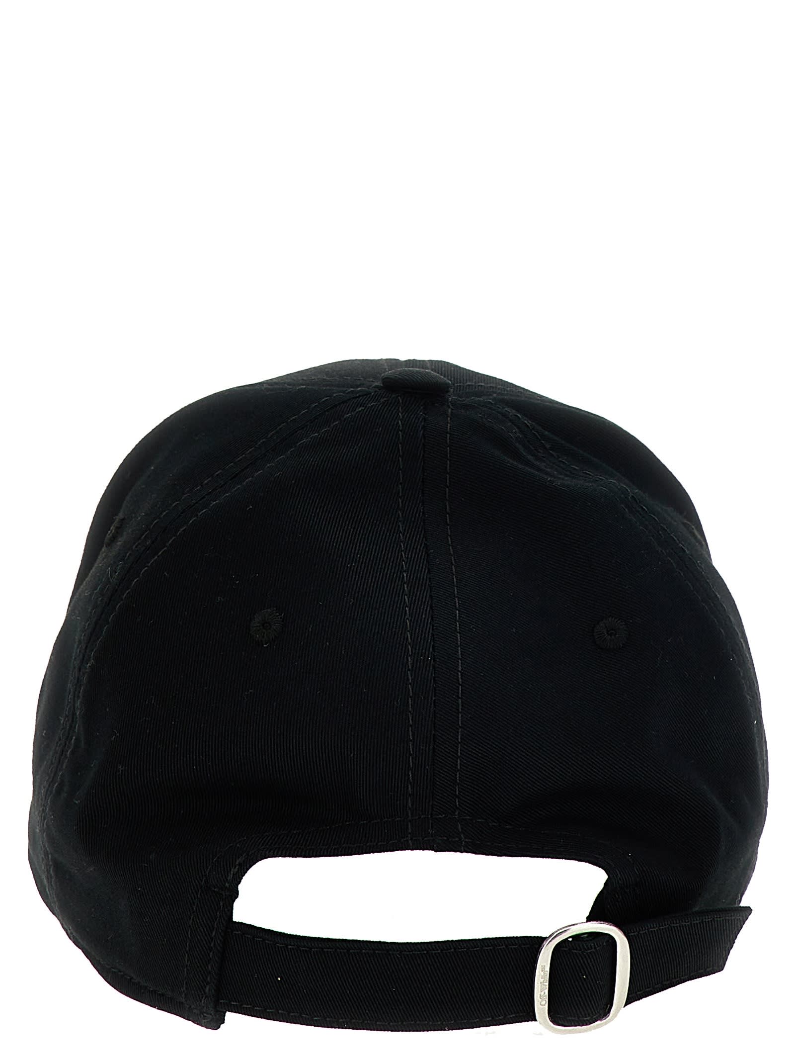 Shop Off-white Drill Off Stamp Cap In Black