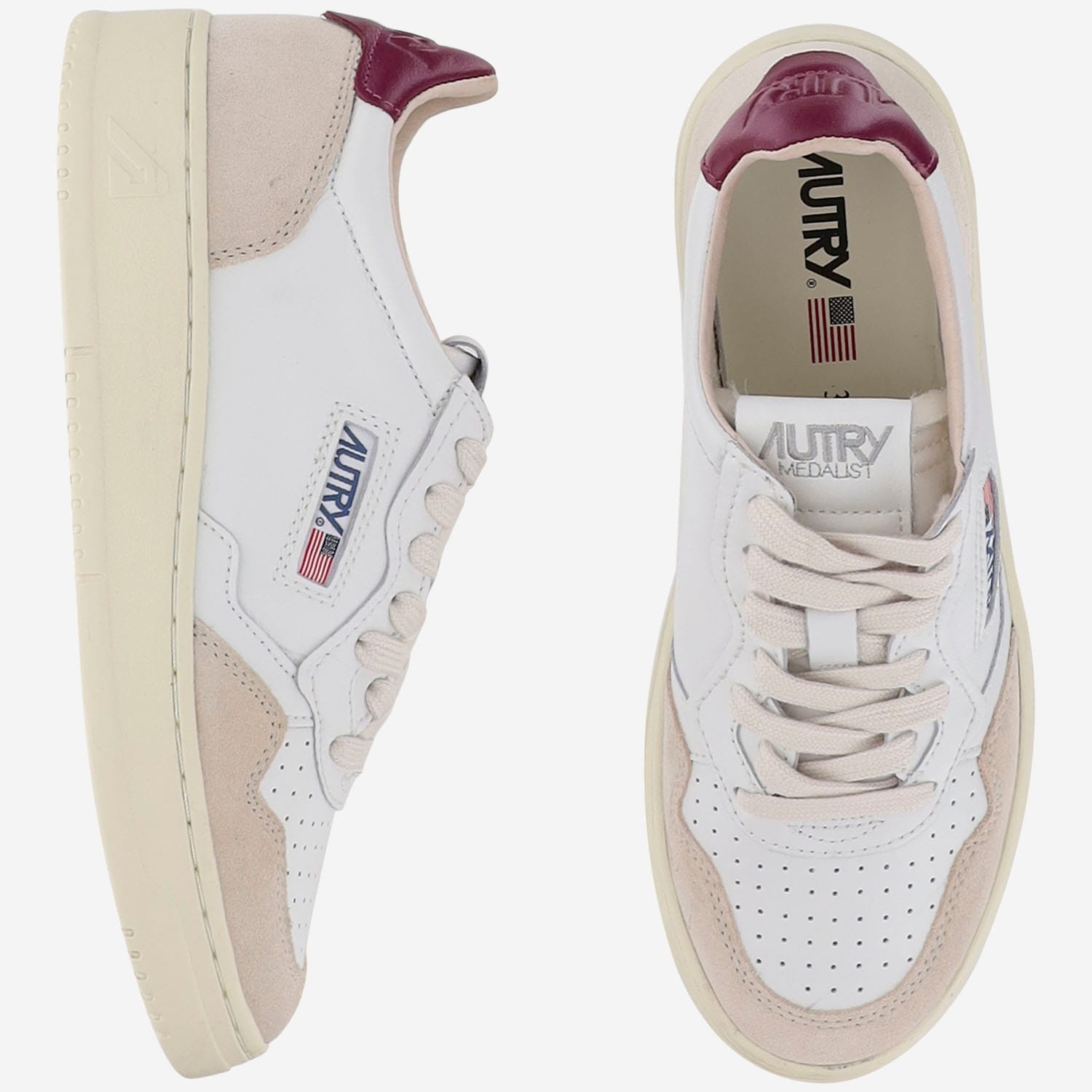 Shop Autry Medalist Low Sneakers In Vinaccio