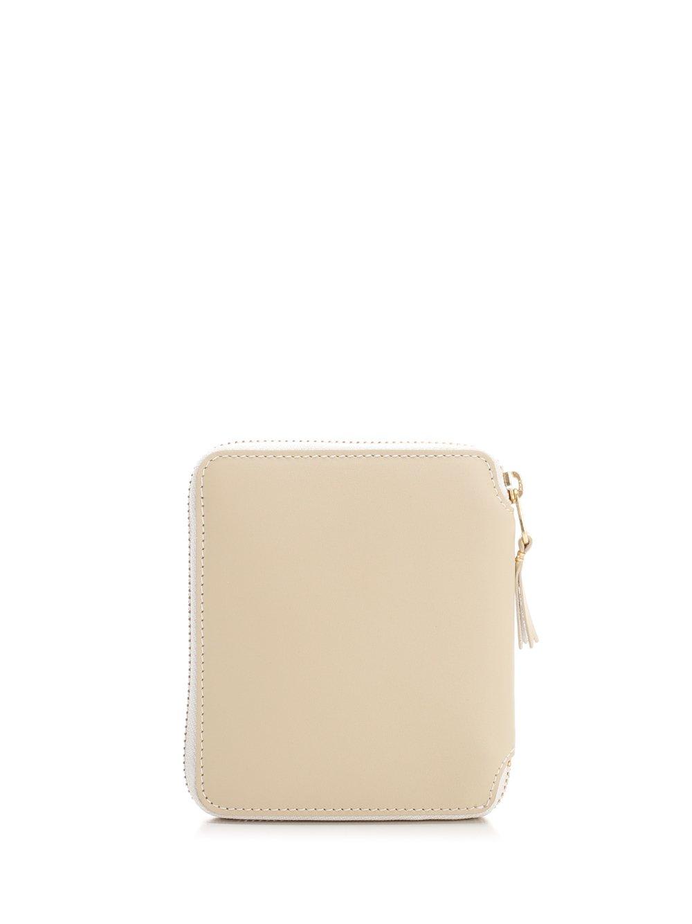 Comme Des Garçons Zip Around Wallet In Neutral