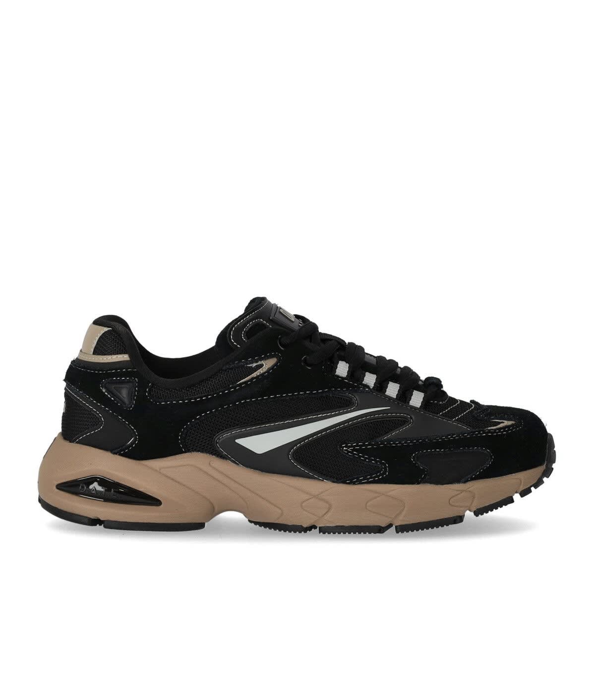Sn 23 Collection Sneakers In Black Suede And Fabric