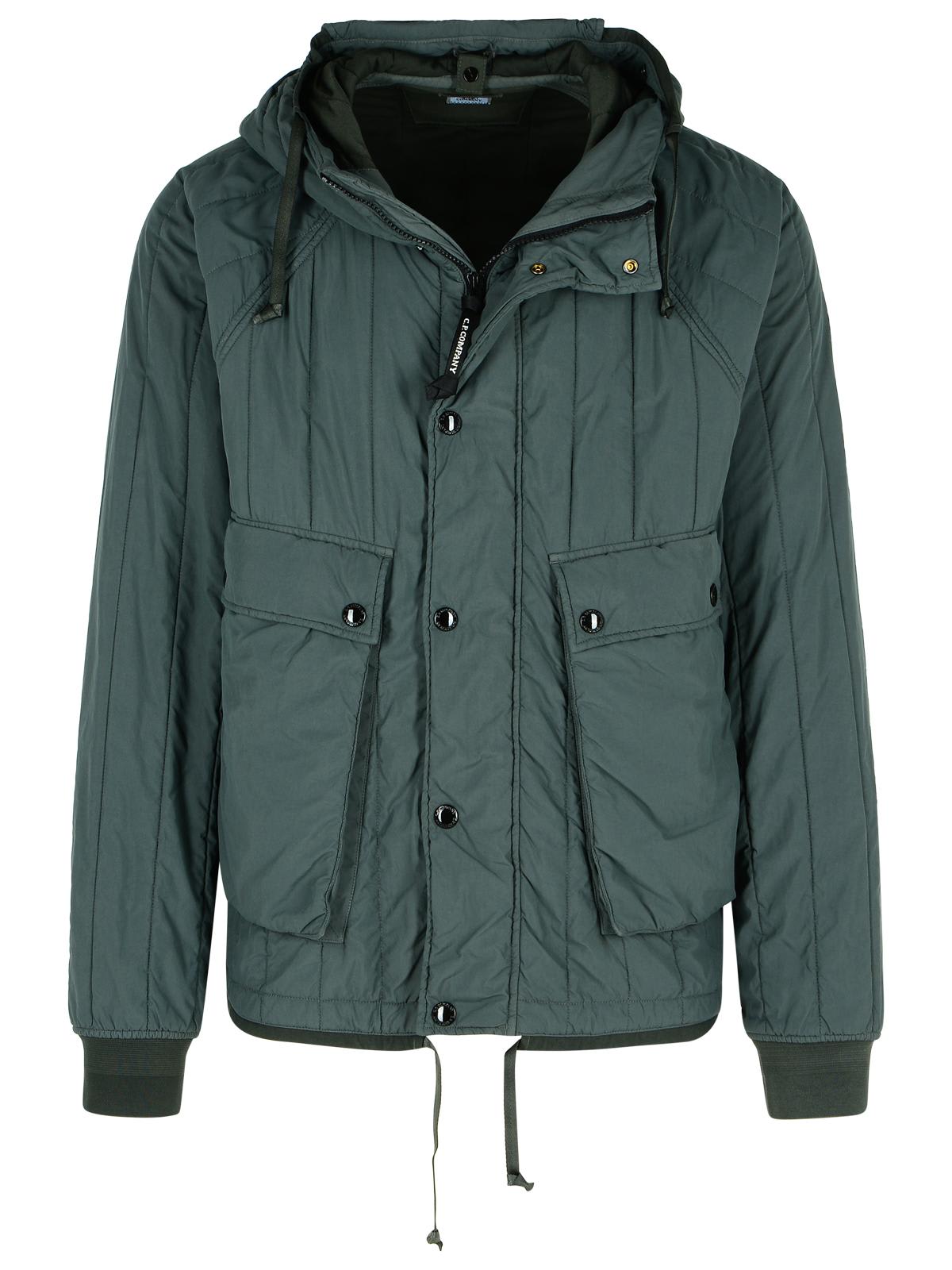 C.p. Company Grey Polyamide Jacket In Green