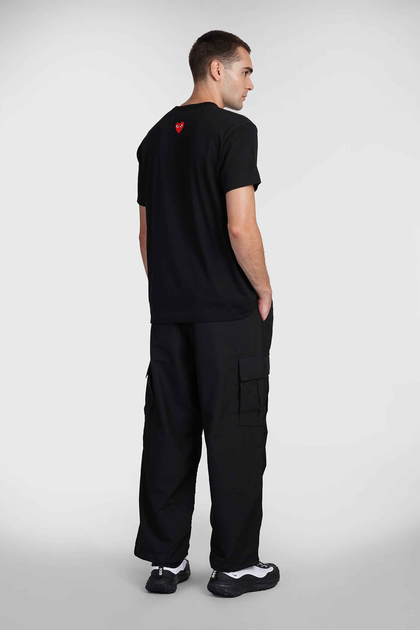 Comme Des Garçons Play T-shirt In Black Cotton In Black