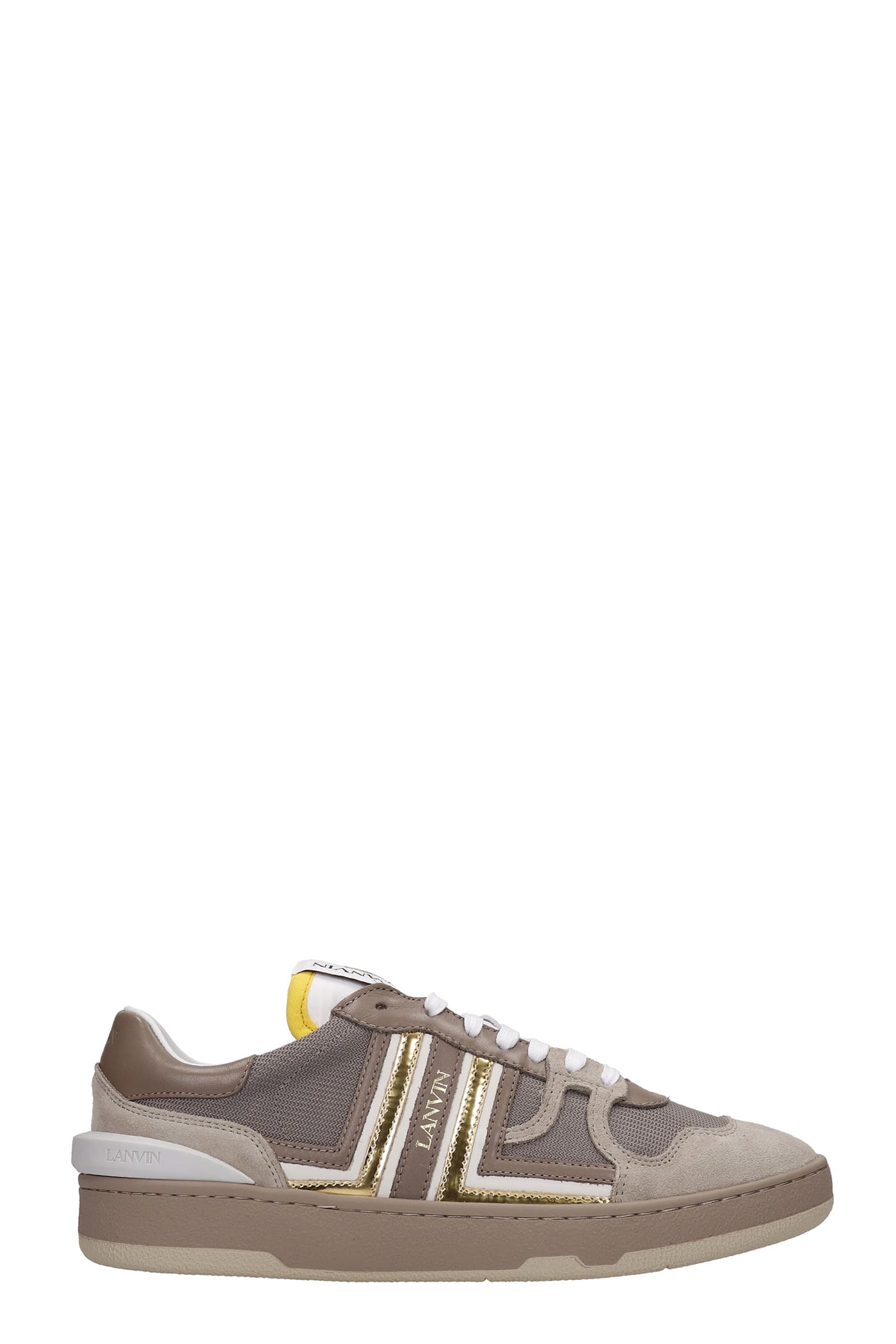 Lanvin Clay Sneakers In Grey Leather