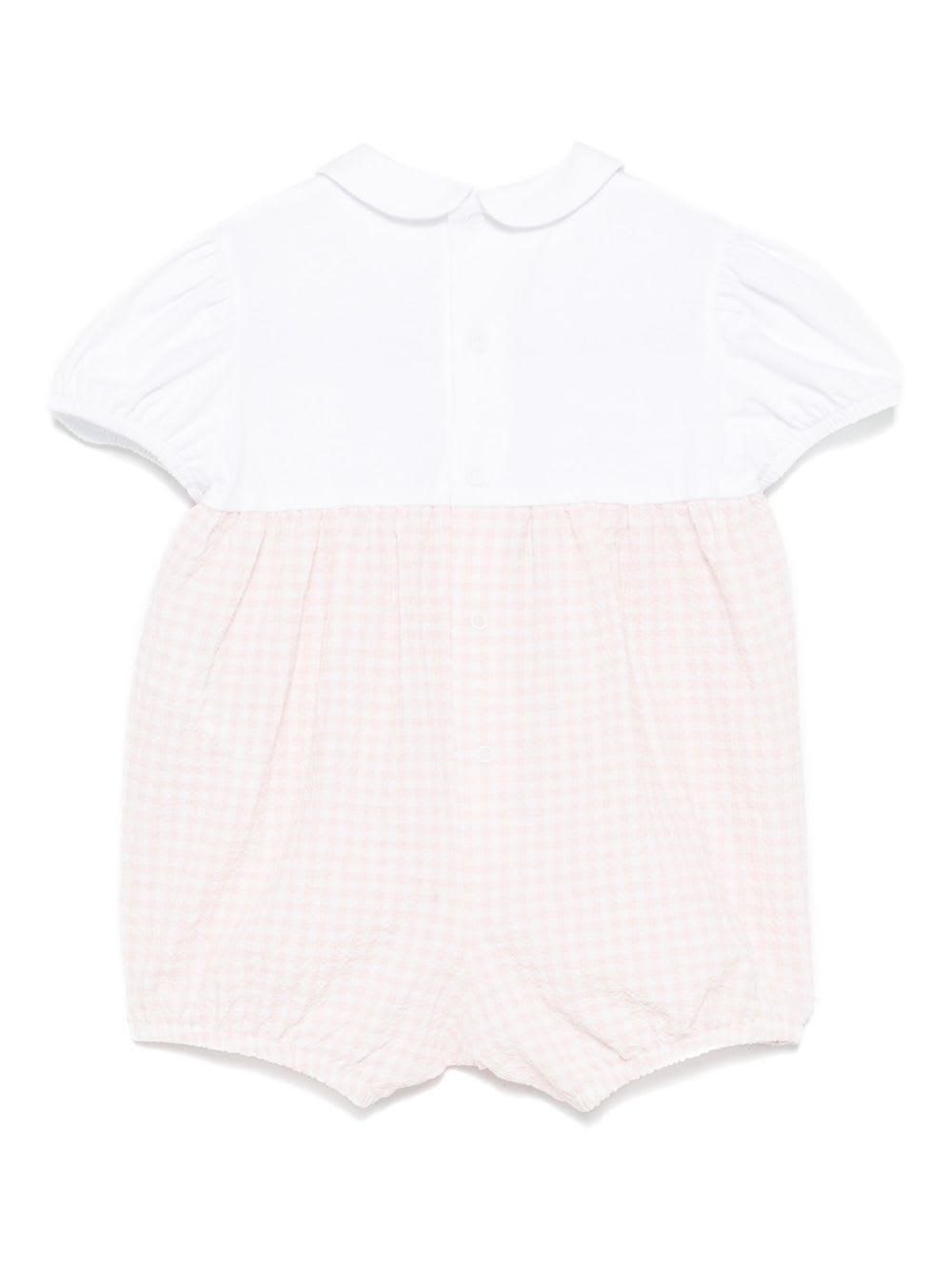 Il Gufo Checkered Bodysuit In White