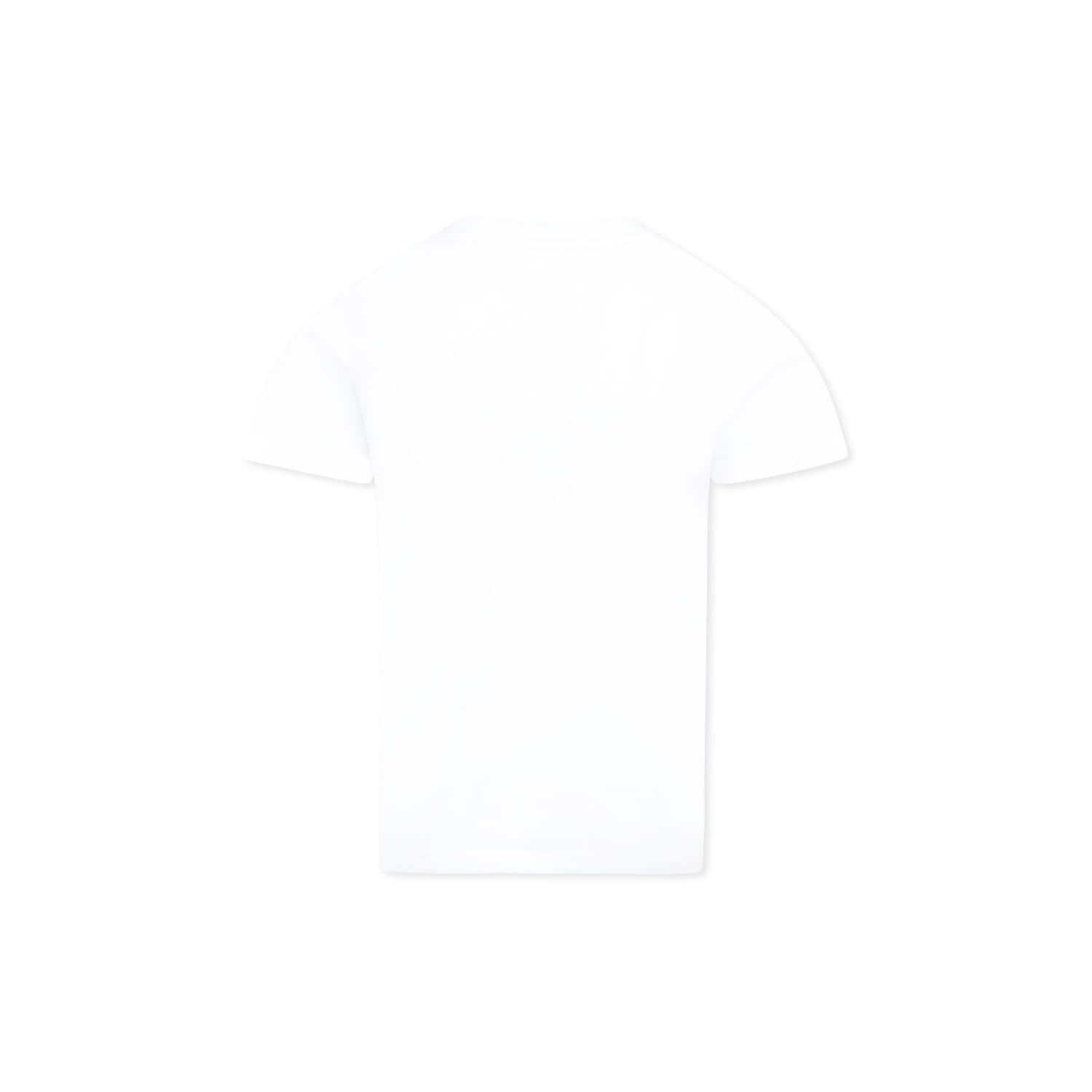 BALMAIN WHITE T-SHIRT FOR KIDS WITH LOGO