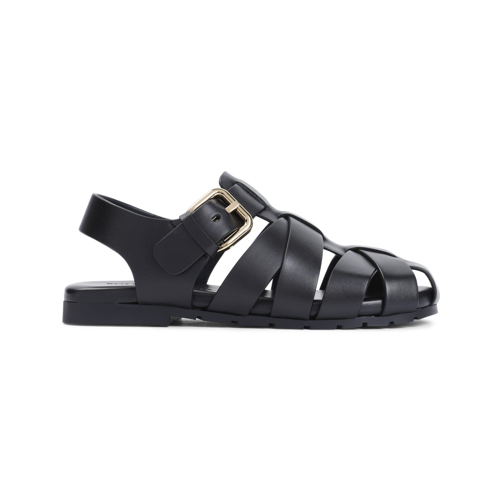 Shop Bottega Veneta Alfie Sandal In Black