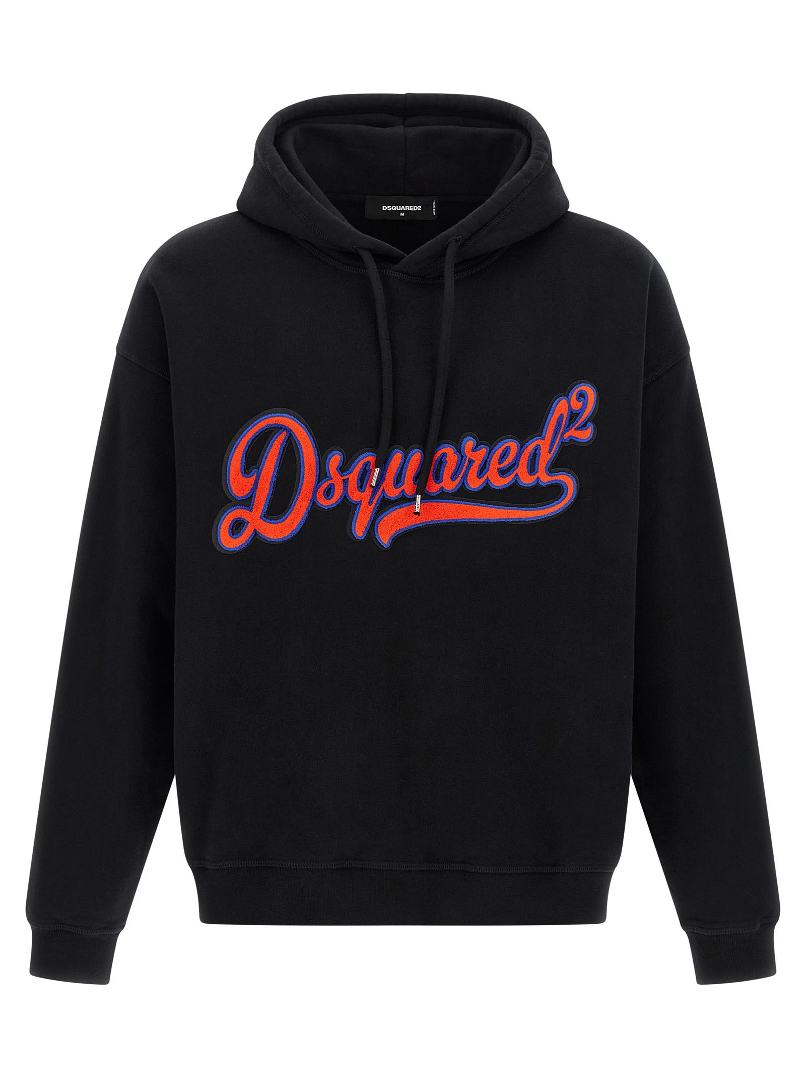 Dsquared2 Sponge Patch Hoodie In Black