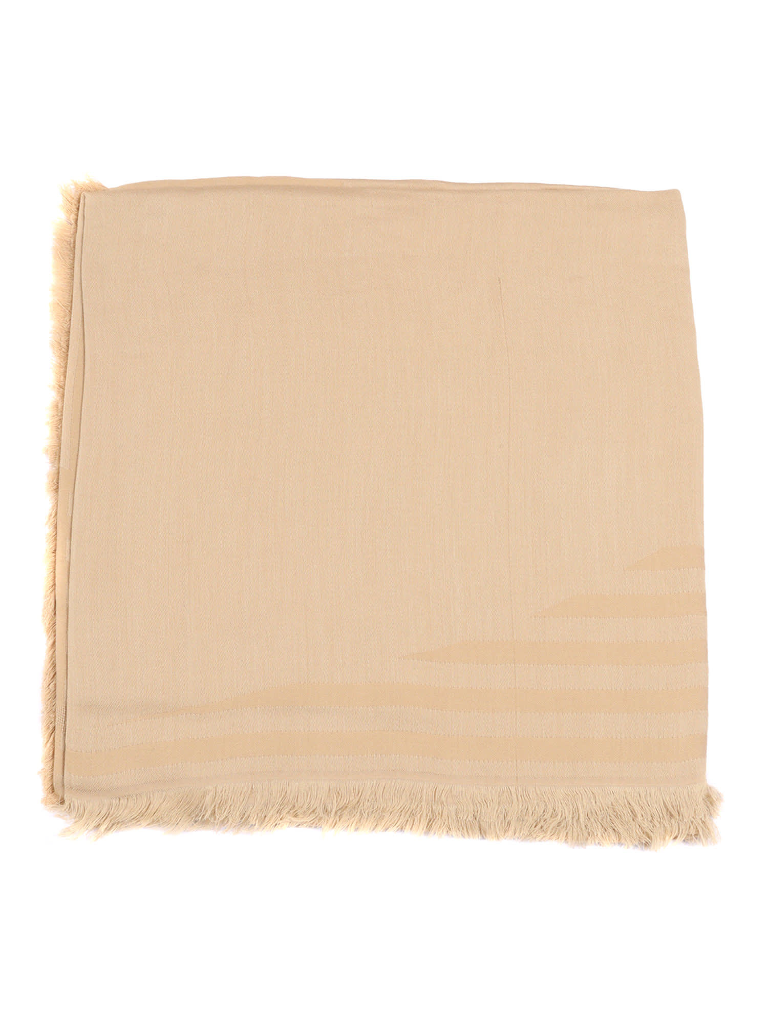 Weekend Max Mara Frayed Edge Scarf In Brown