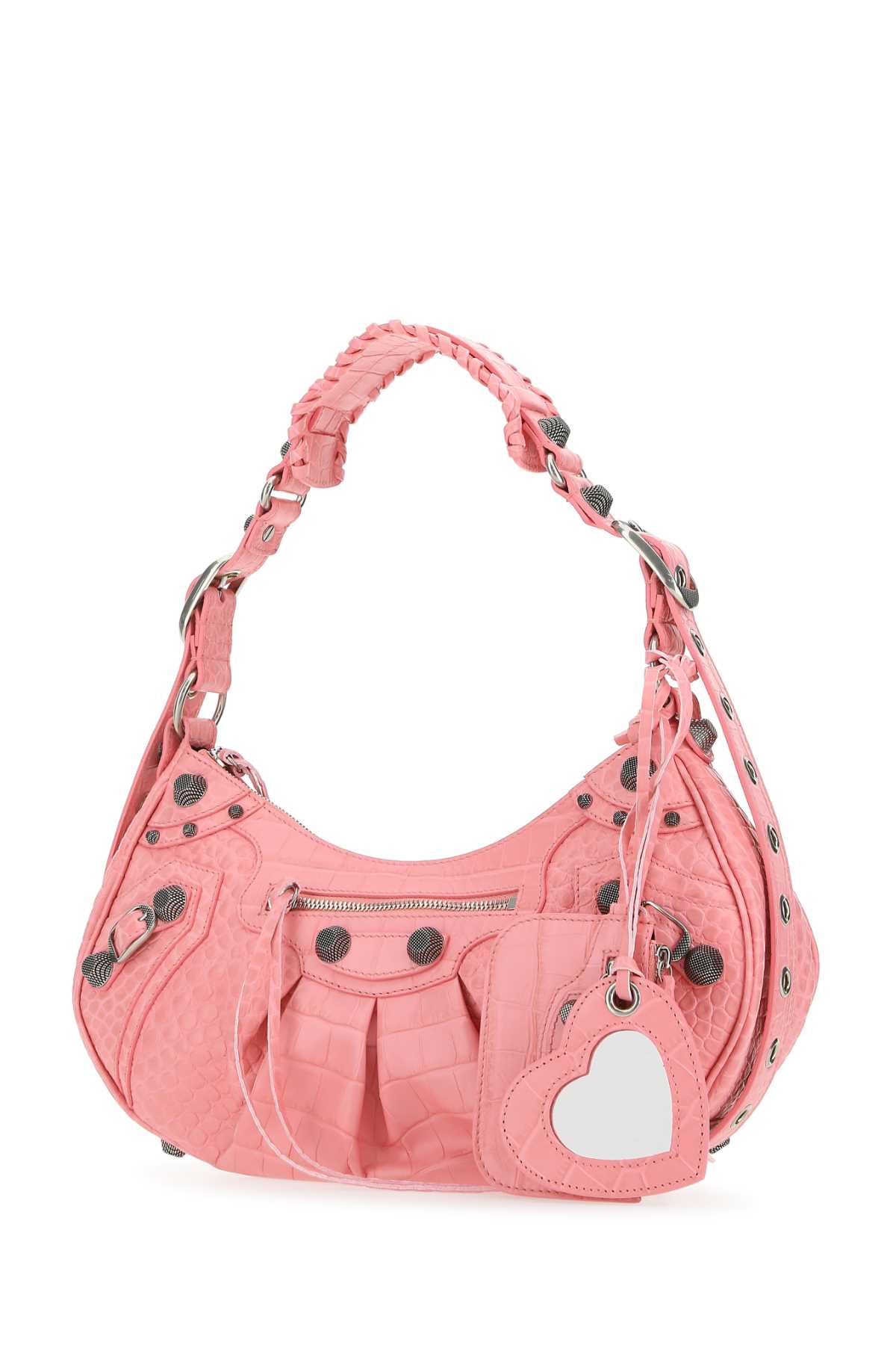 Shop Balenciaga Pink Leather Le Cagole S Shoulder Bag In 5812