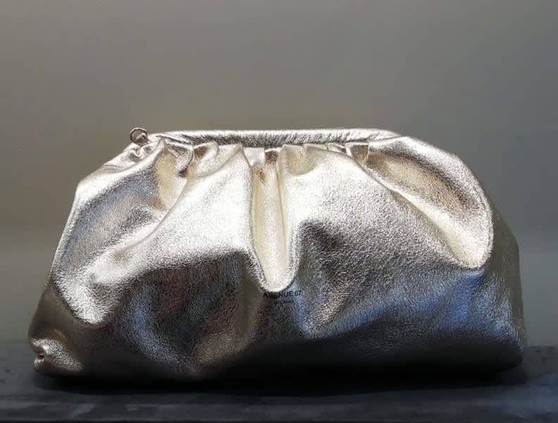 Avenue 67 Leather Puffy Vit Clutch In Gold ModeSens