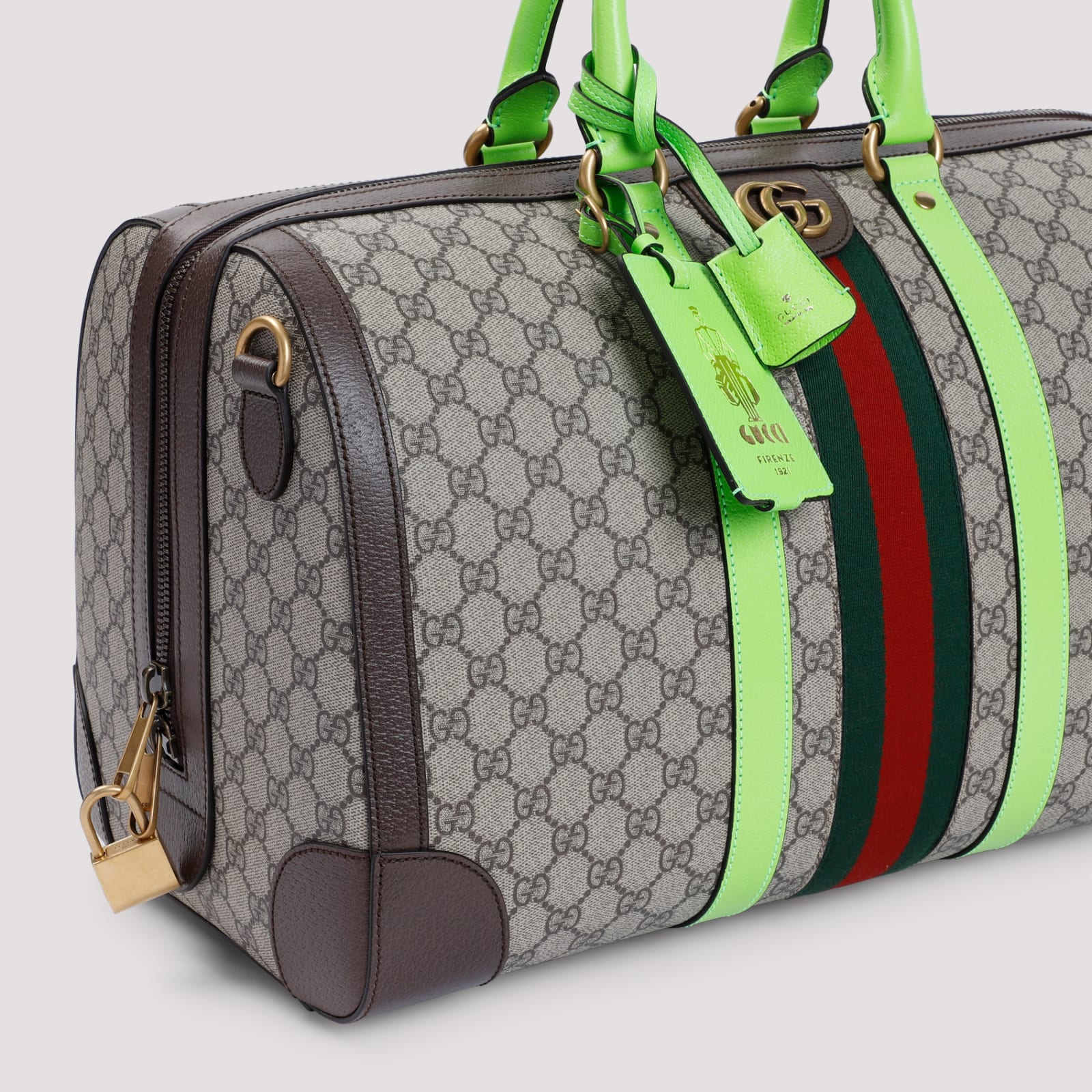 Shop Gucci Savoy Duffle Bag In B.e El.gr