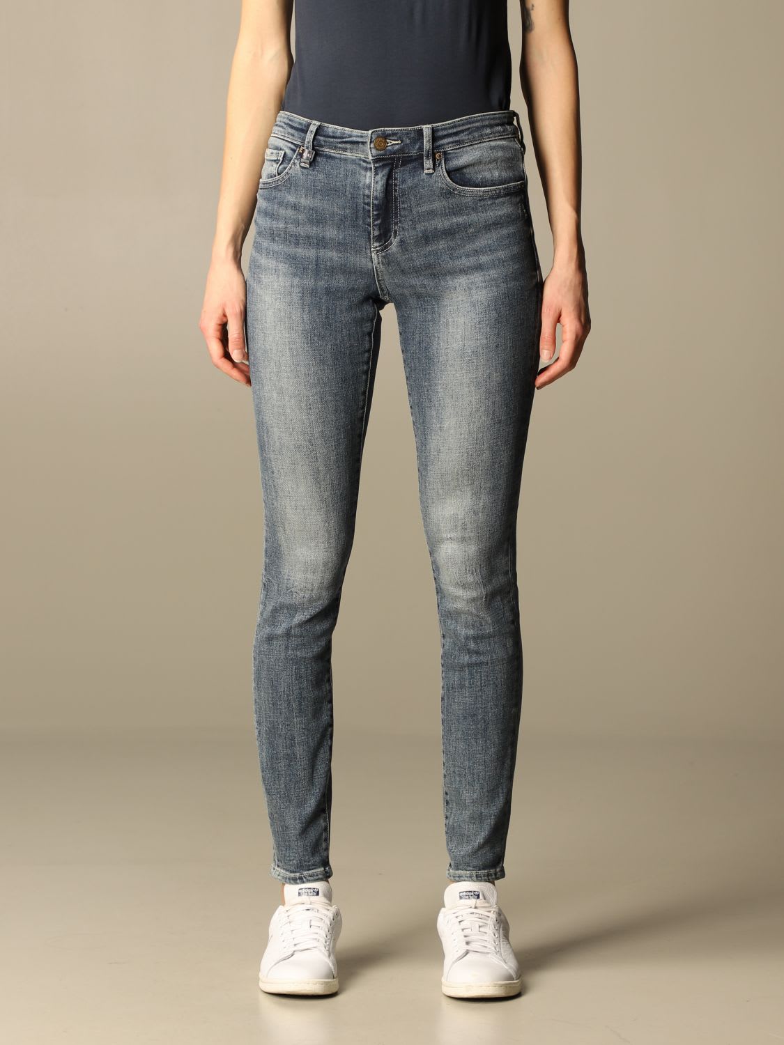 Armani Collezioni Armani Exchange Jeans Used Stretch Denim With Regular Waist And Skinny Leg
