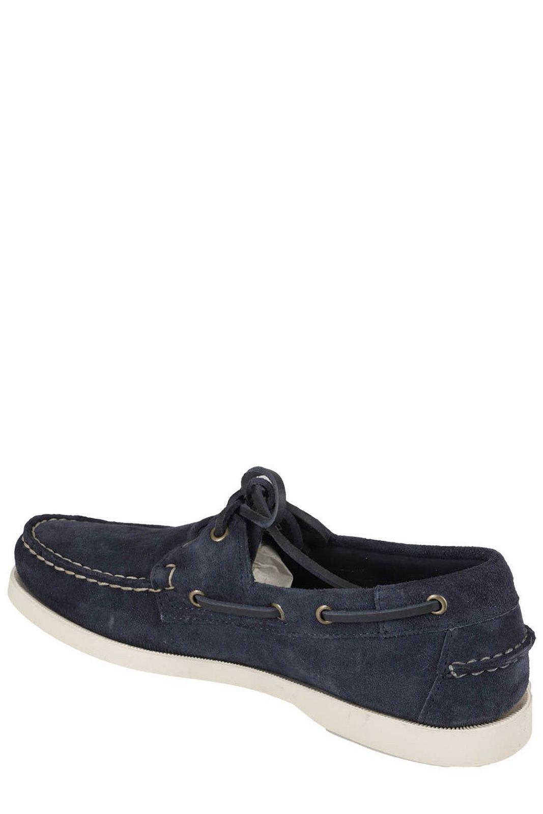 Shop Sebago Lace-up Round Toe Boat Shoes In Blue Navy