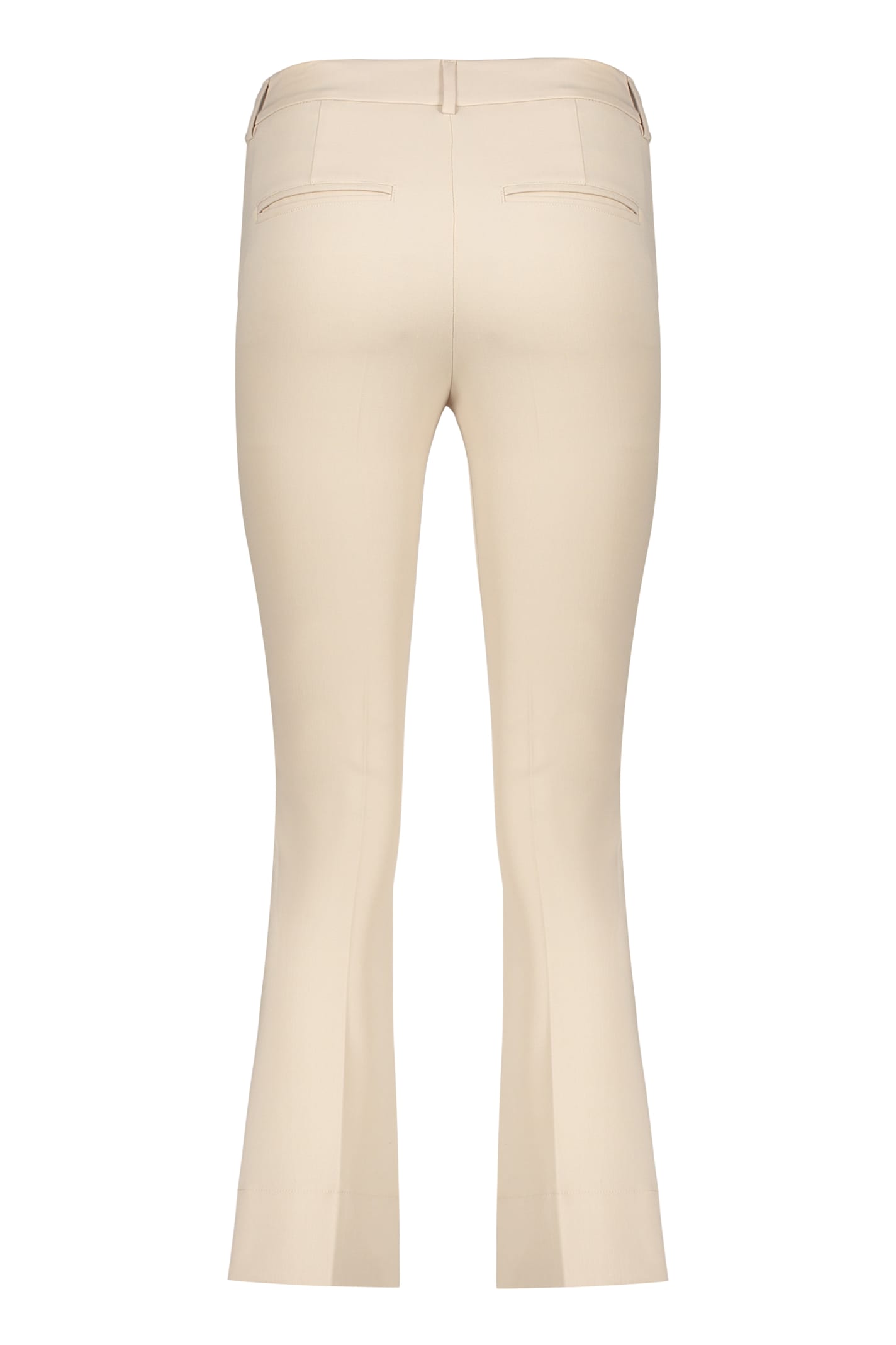 Herno Button-fastening Flared Trousers In Neutral