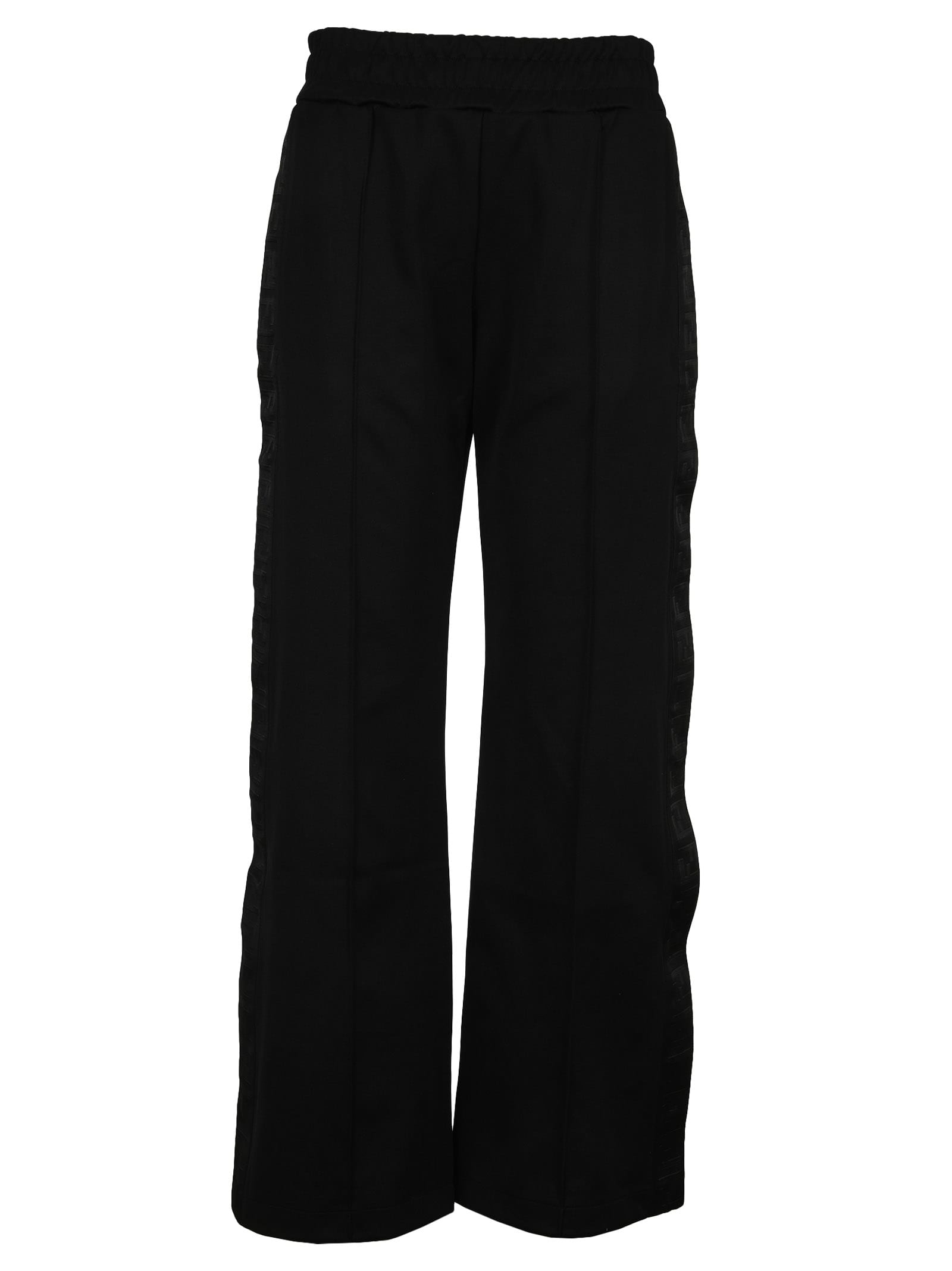 Fendi Black Piqué Jersey Trousers