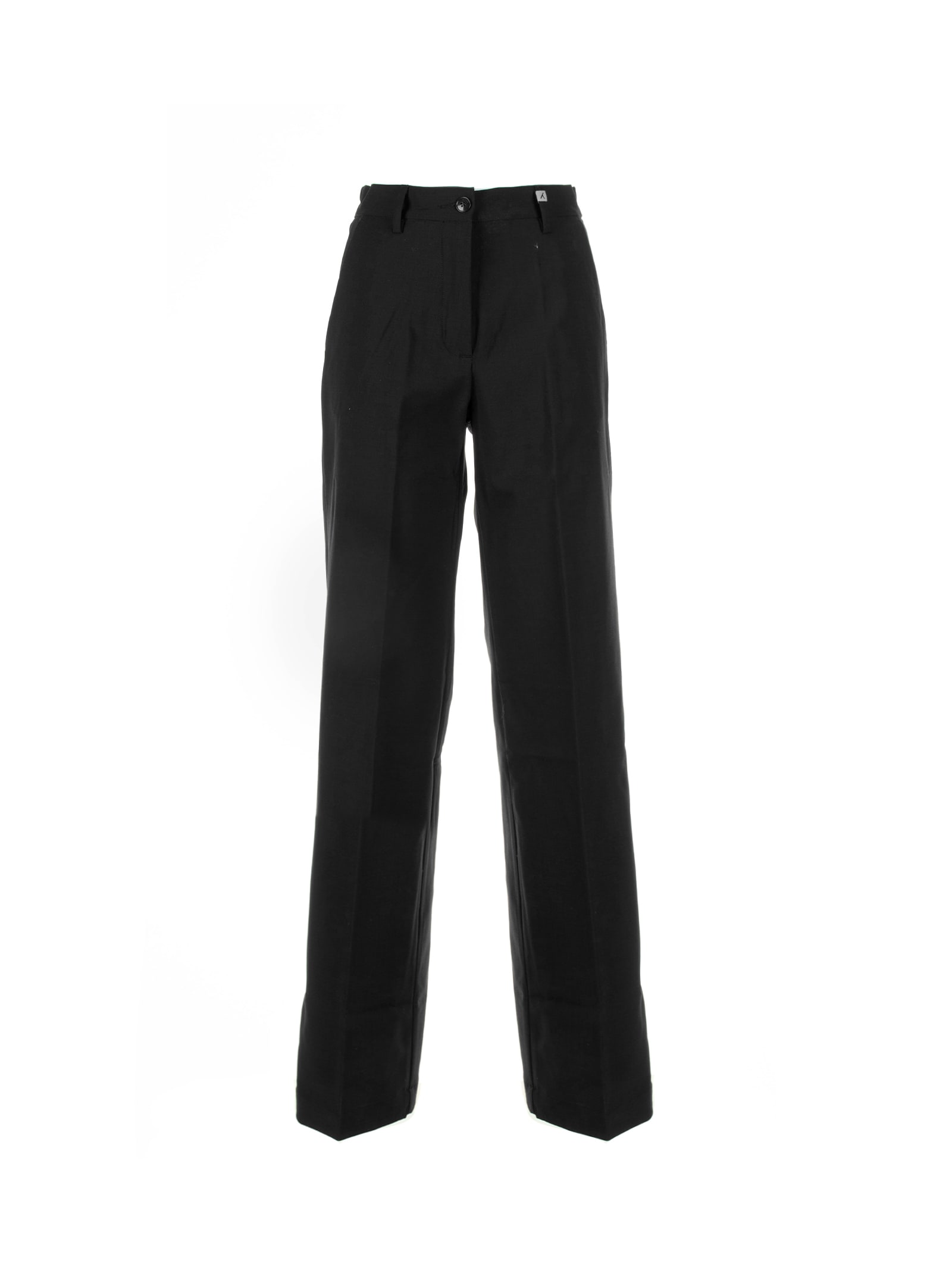 Shop Myths Black High-waisted Trousers In Nero