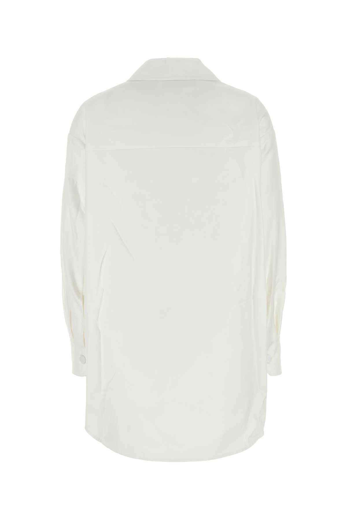 Valentino Giubbino Oversize In Misto Cotone Bianco Donna In Bianco