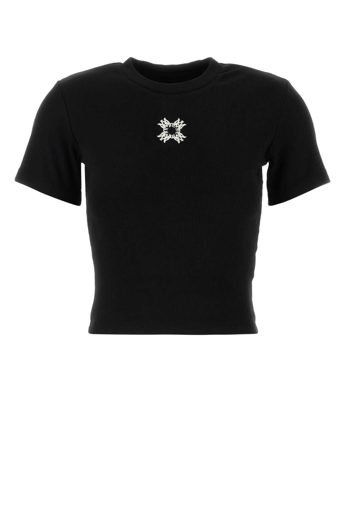 Shop Amiri Black Stretch Cotton Blend T-shirt